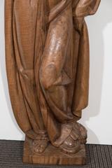 Modernist Wooden Sculpture of a Woman, Attributed to Albert Wein