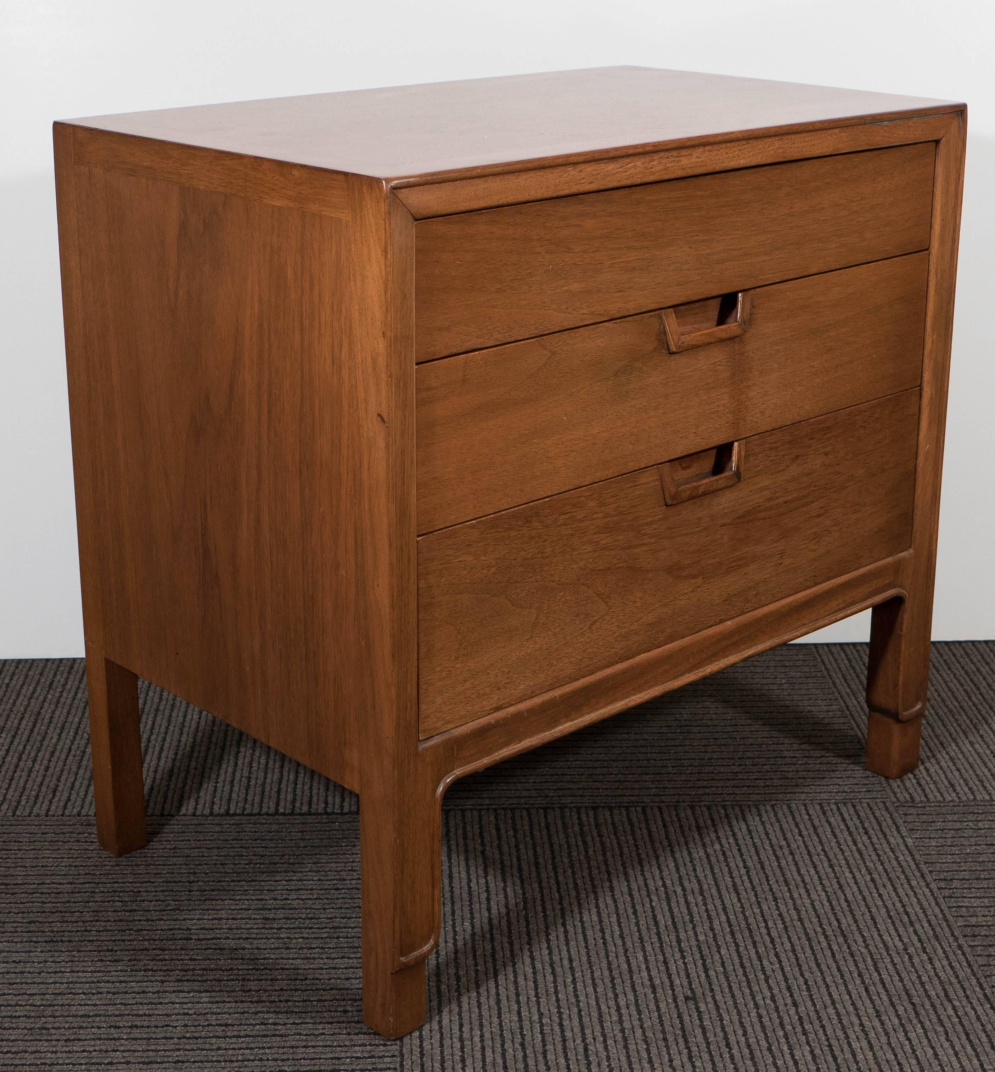 American Pair of John Stuart Wood Nightstands and End Tables for Janus Collection