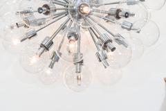 1960s Lightolier Sputnik Chandelier in Chrome with Glass Globes