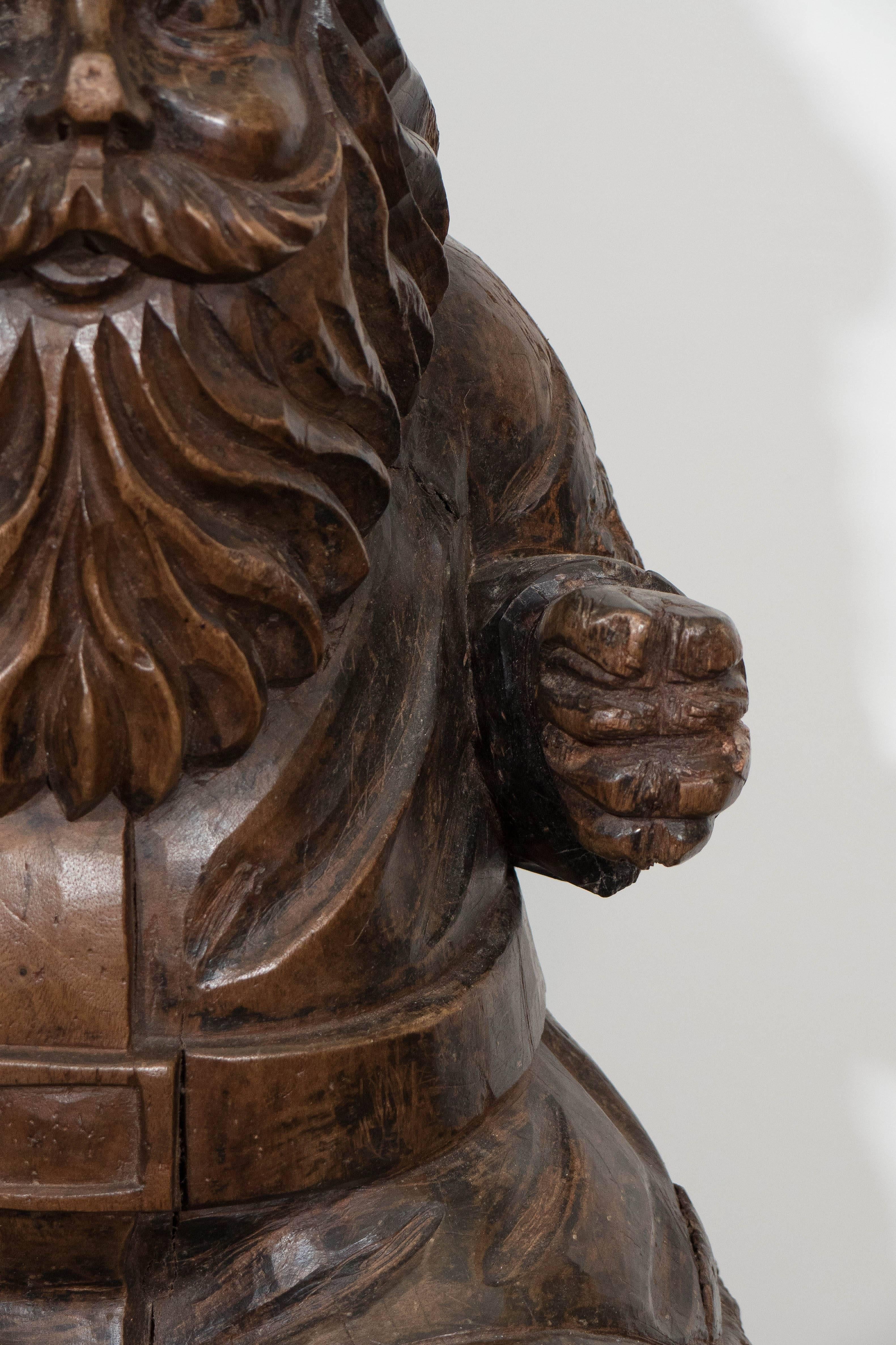 santa wood carving