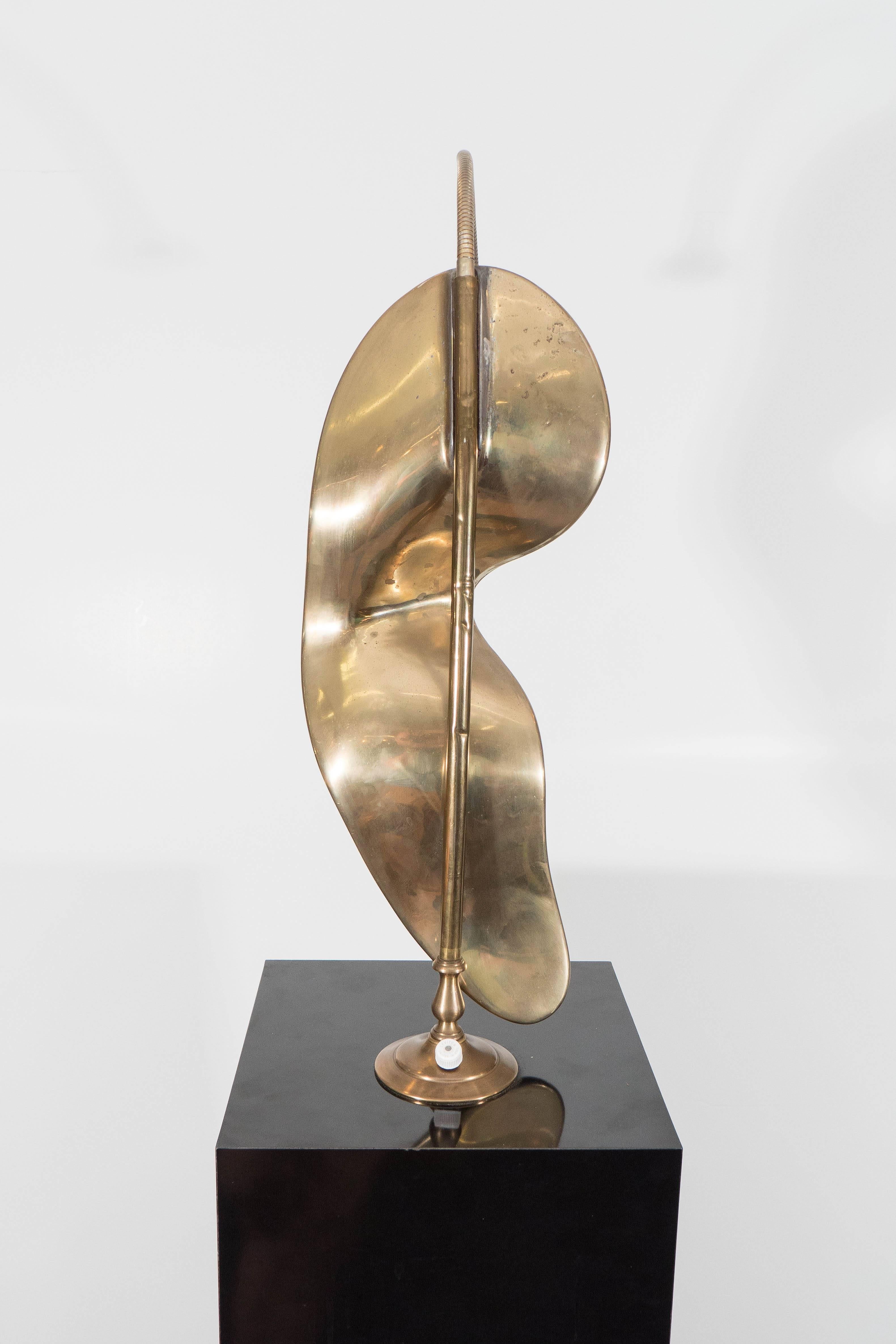 Modern Salvador Dali's 'Melting Clock' Sculptural Lamp in Brass