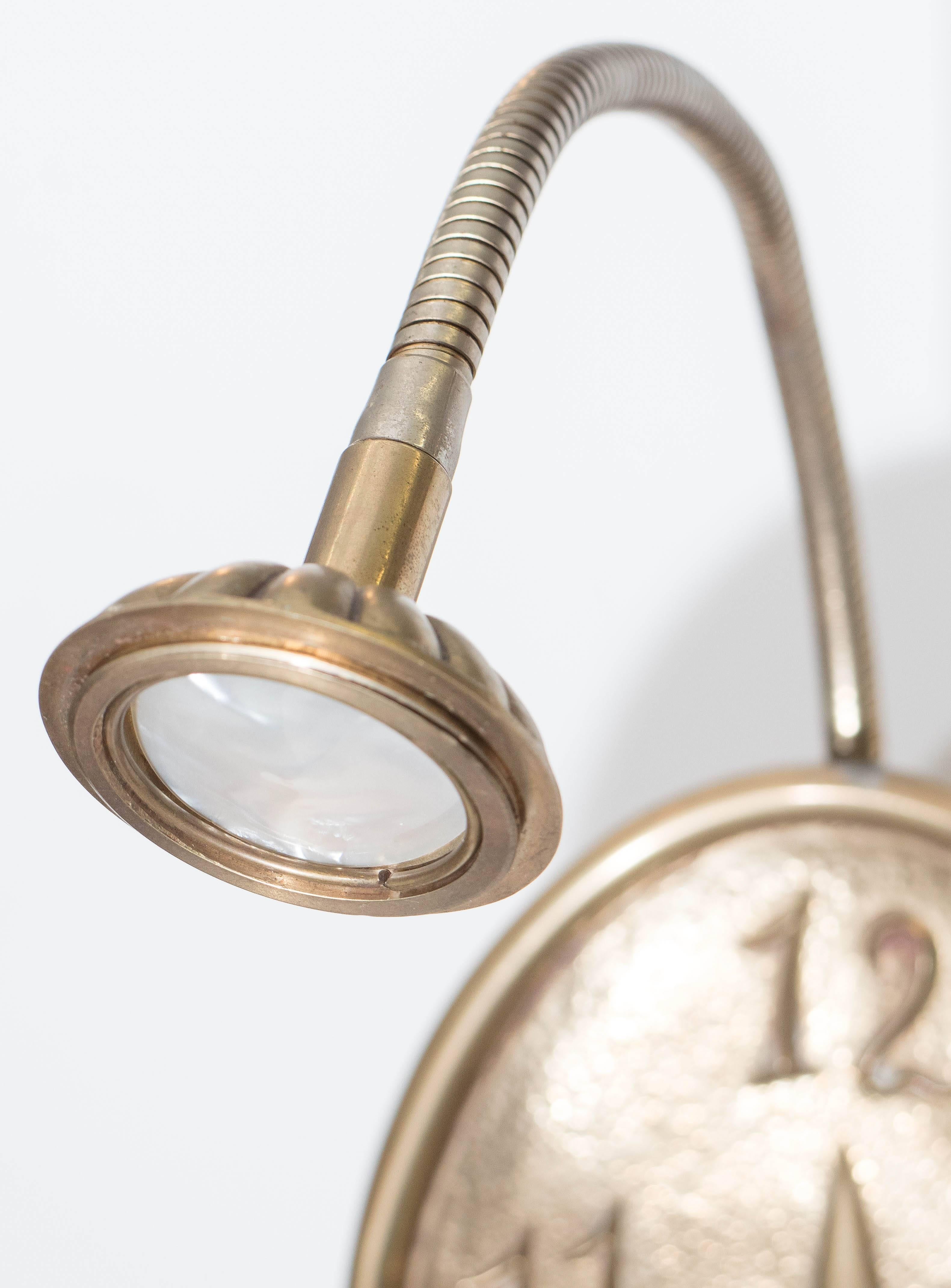 Acrylic Salvador Dali's 'Melting Clock' Sculptural Lamp in Brass