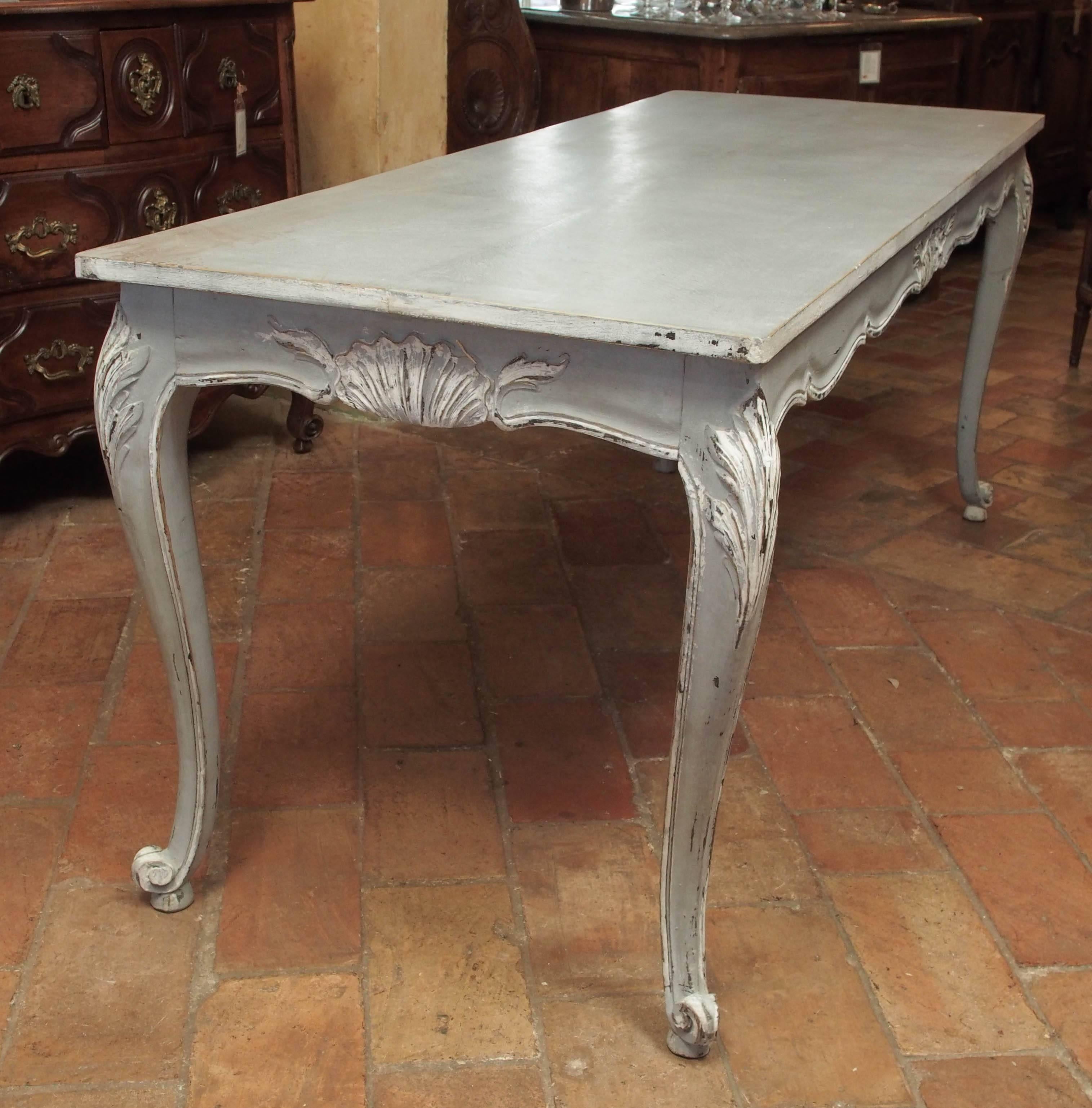 Painted Louis XV Style Table For Sale 1