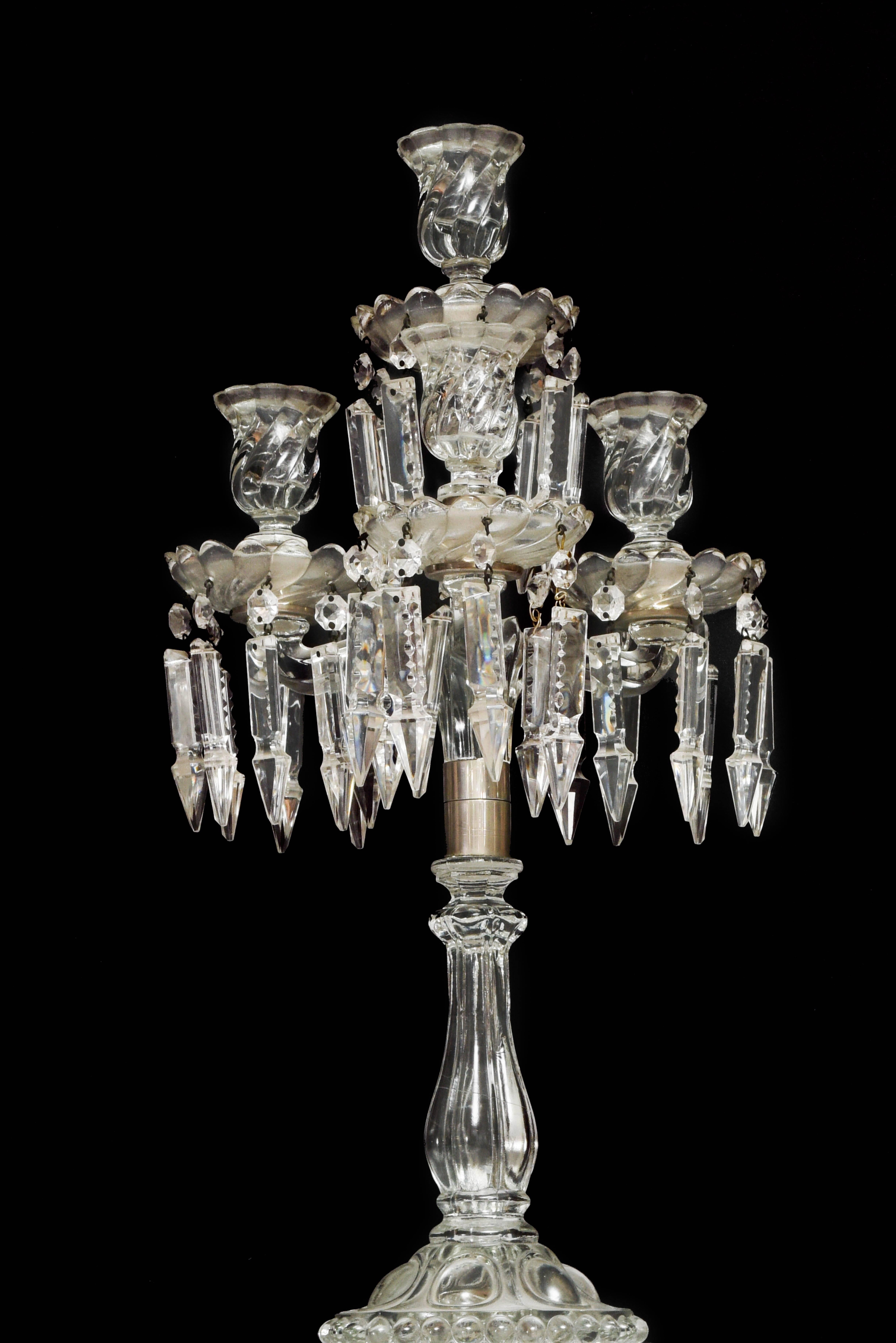 4 arms crystal candelabra