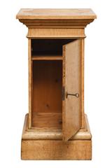 19th Century Painted Wood Column with a Compartment