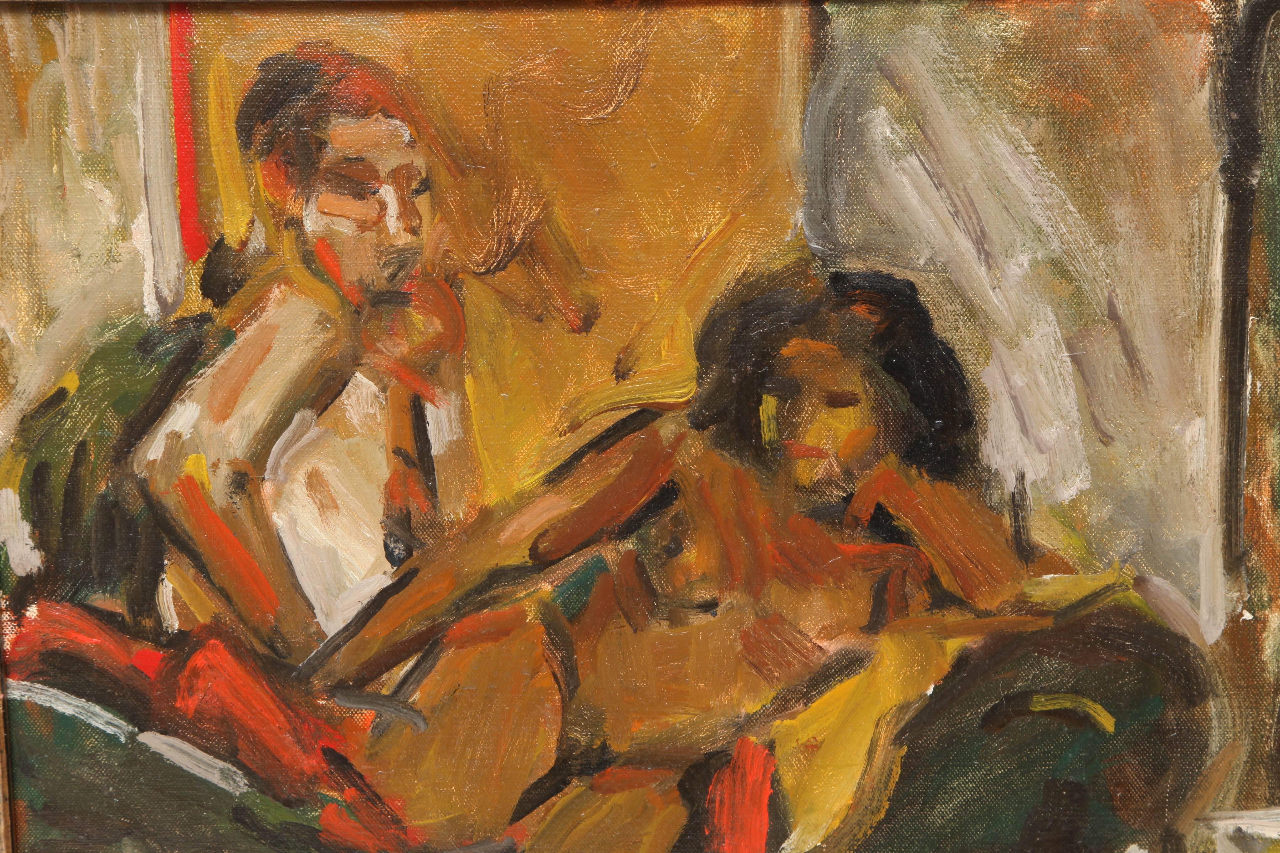 Mid-20th Century Painting by Eduardo Rouario, Mid-Century, circa 1968, Modern Art