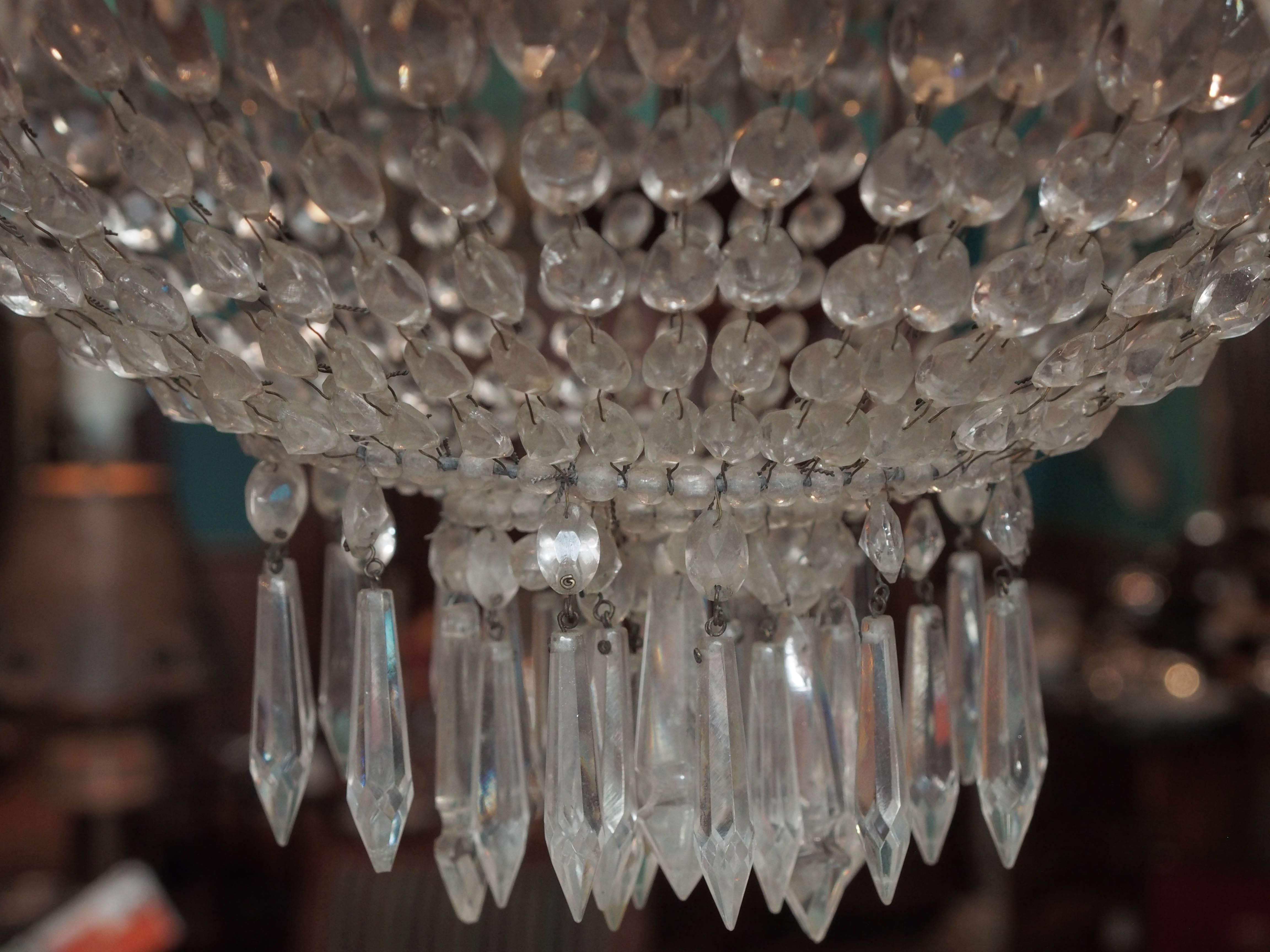 French Charles X Period Crystal Chandelier For Sale 1