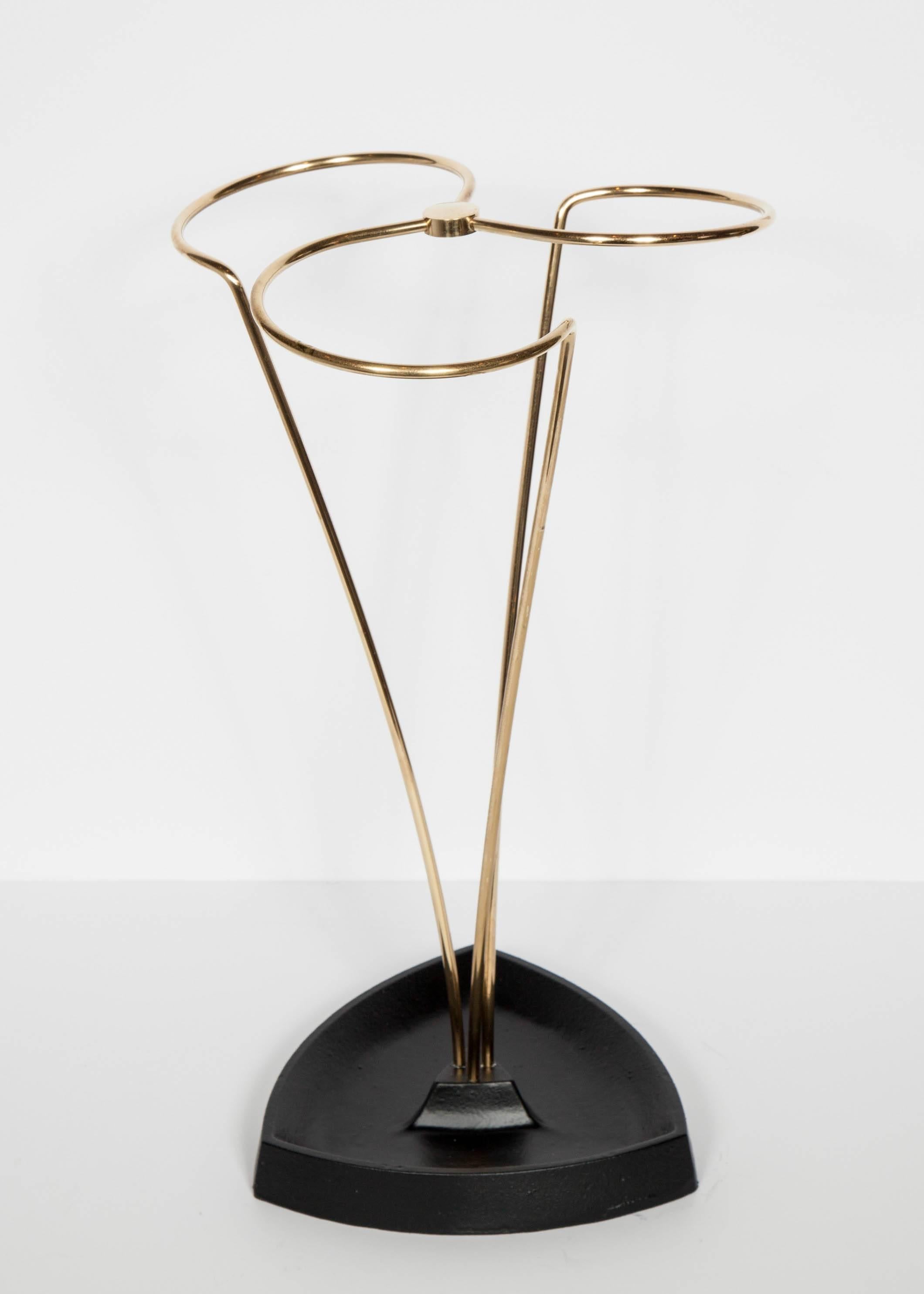Enameled Mid-Century Modern Umbrella Stand in the Manner of Carl Auböck