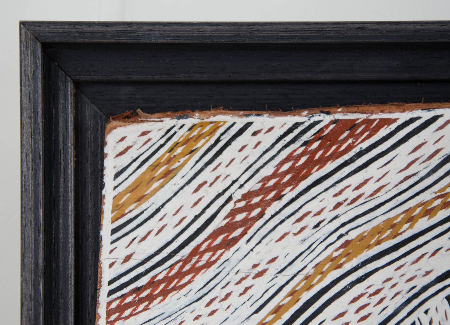 'Yambirrku', Australian Aboriginal Bark Painting in natural ochre