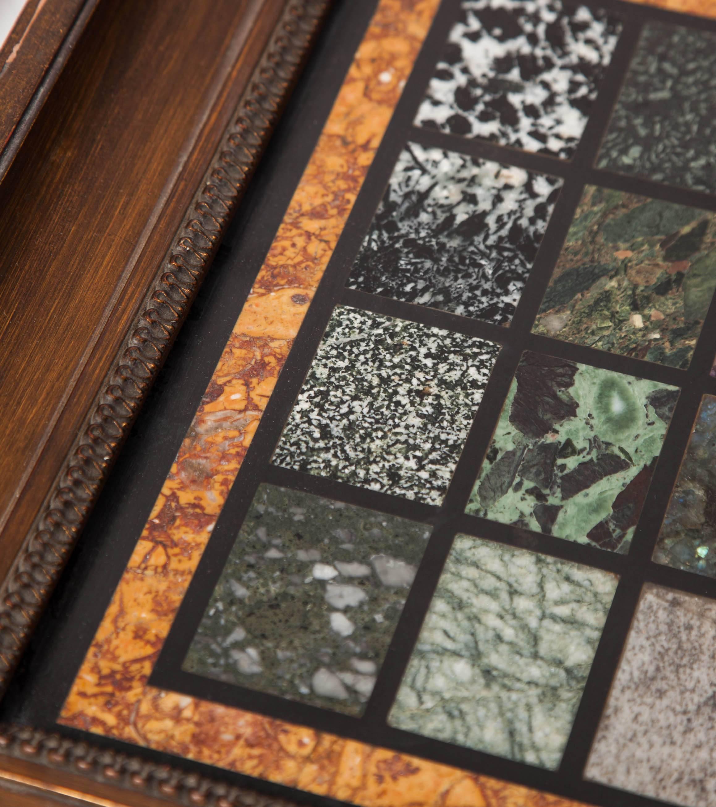 19th Century Pair of Italian Pietra Doré Specimen Marble Plaques/Tops with Porphyry, Jasper For Sale