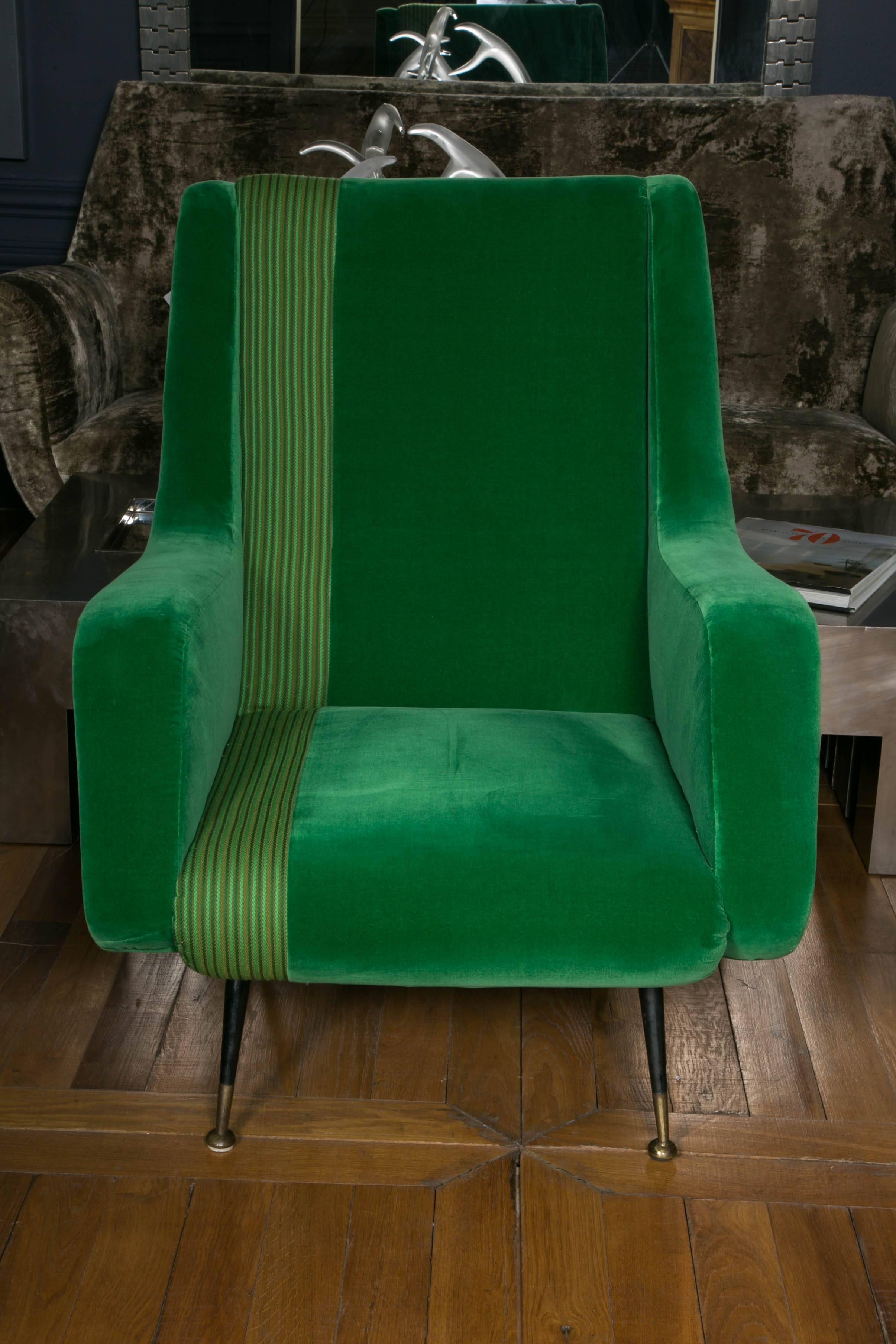 Mid-Century Modern Mid-Century Armchair and Matching Footstool