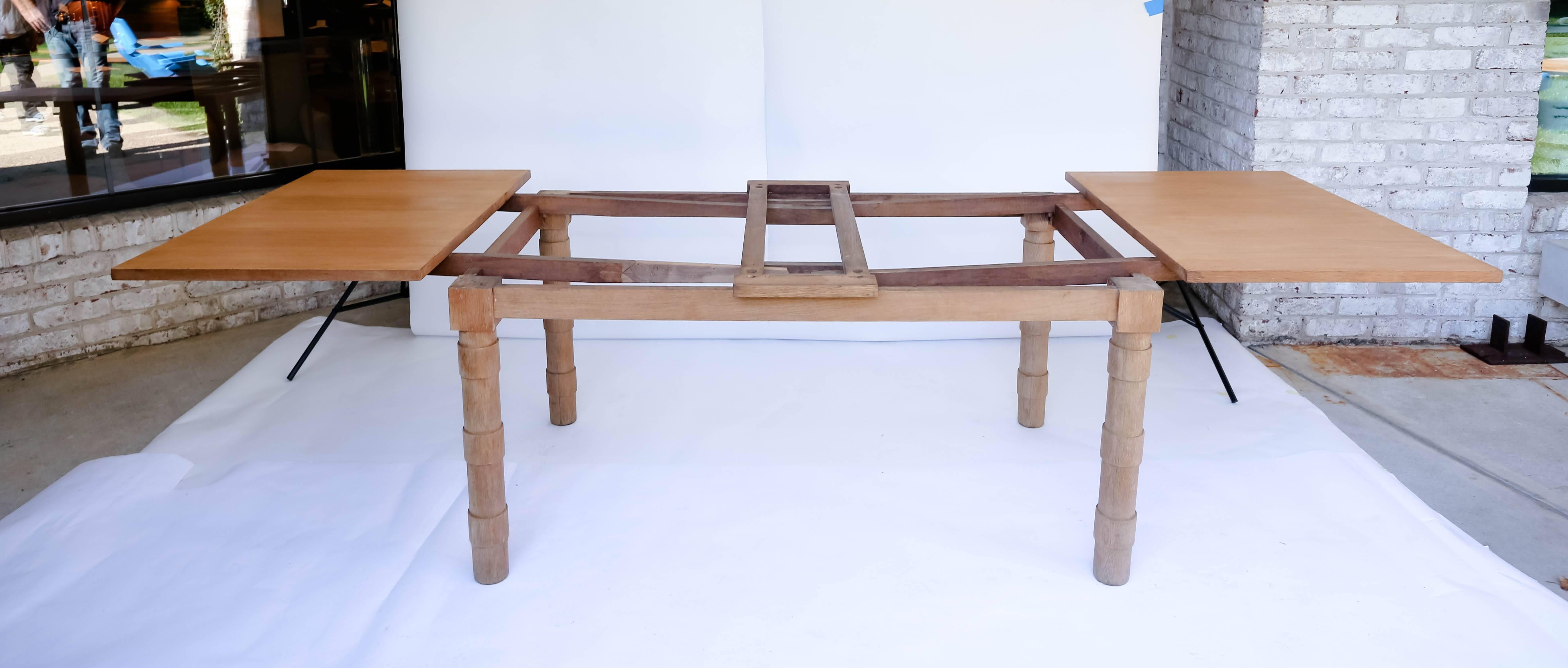 French Modernist Oak Dining Table 5