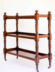 Antique English Three-Tiered Mahogany Table
