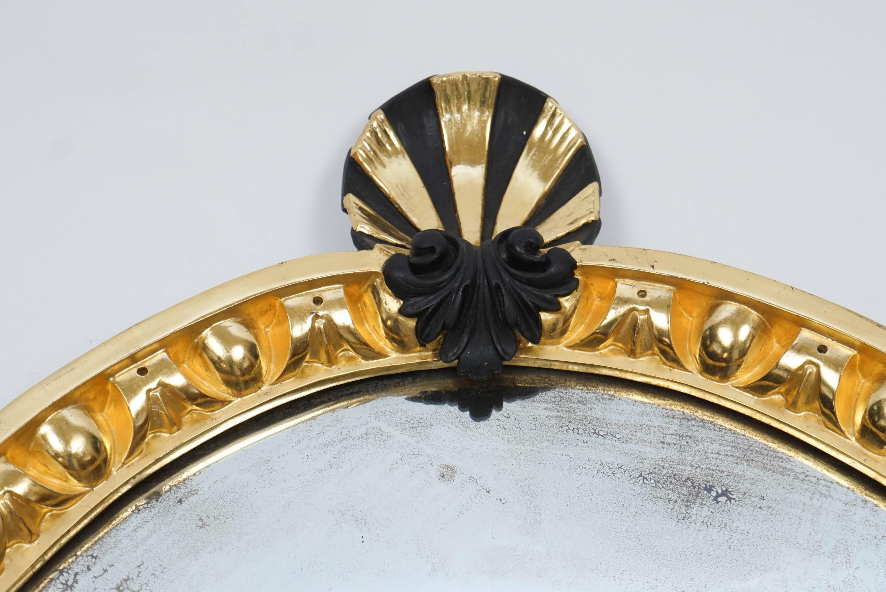 Außergewöhnliche ca. 1740 George II Periode vergoldetes Glas oder Spiegel der ovalen Form mit dynamischen geschnitzten 