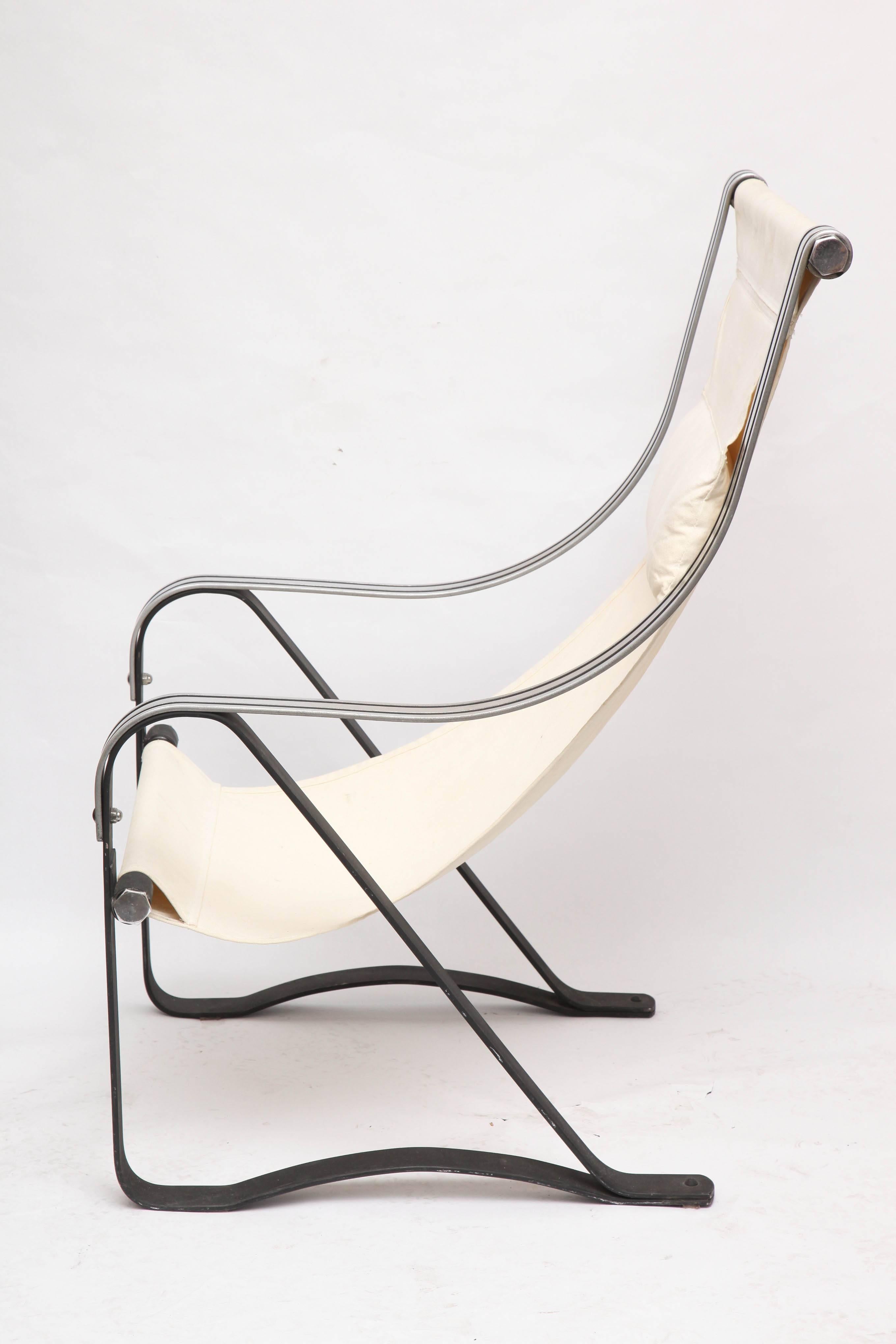 Nickel 1930s American Modernist Chair by Mc Kay