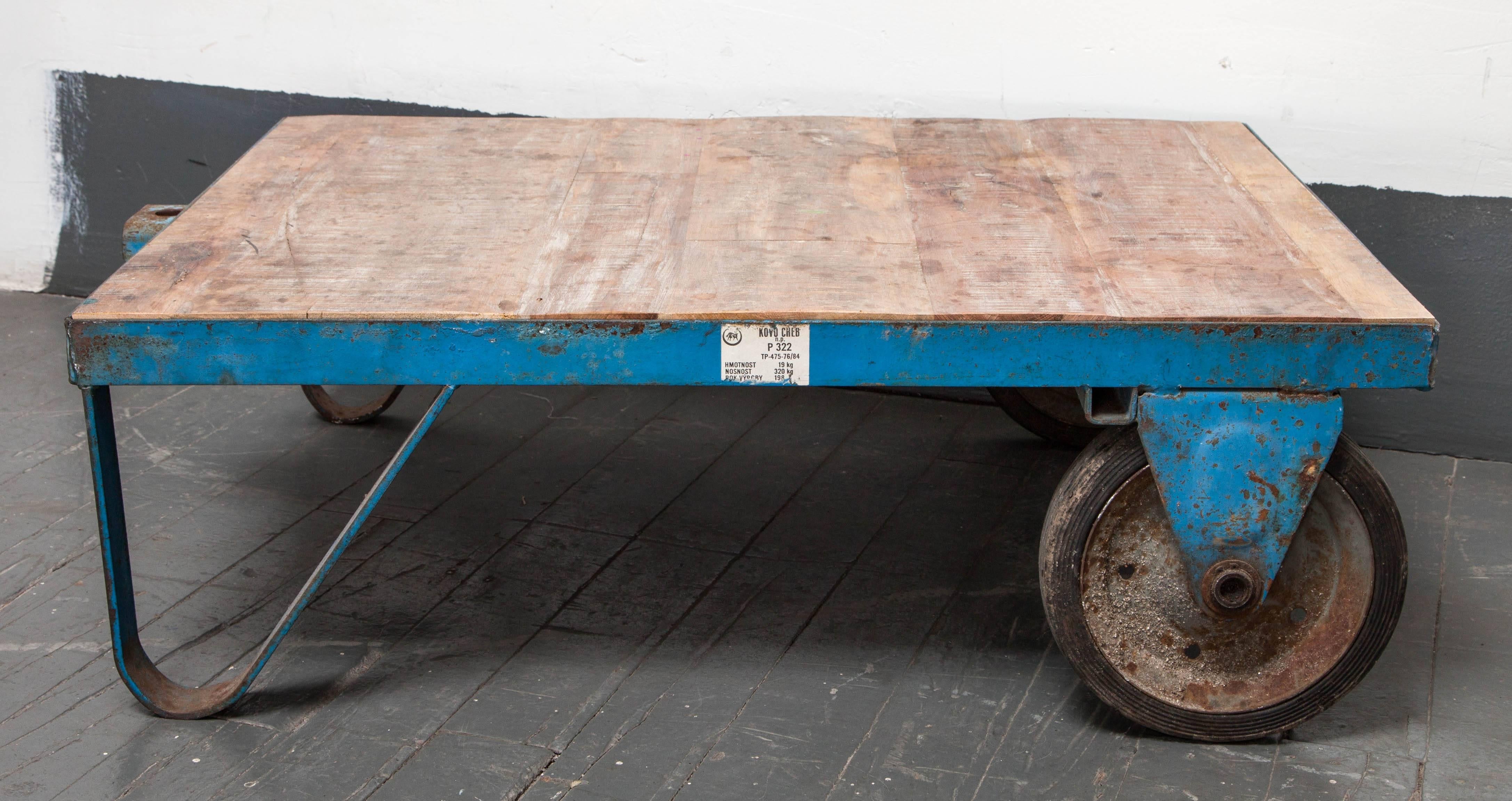 Industrial Cart Table For Sale 2