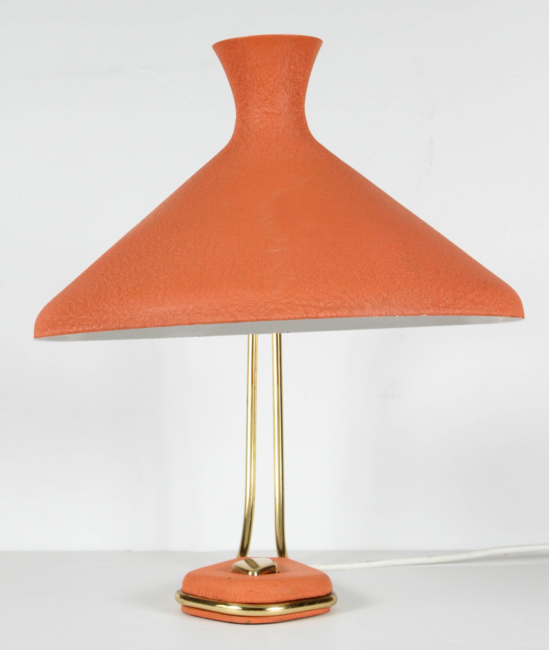 Brass Rare Stilnovo Table Lamp from the 1950s in the Manner of Louis Kalff