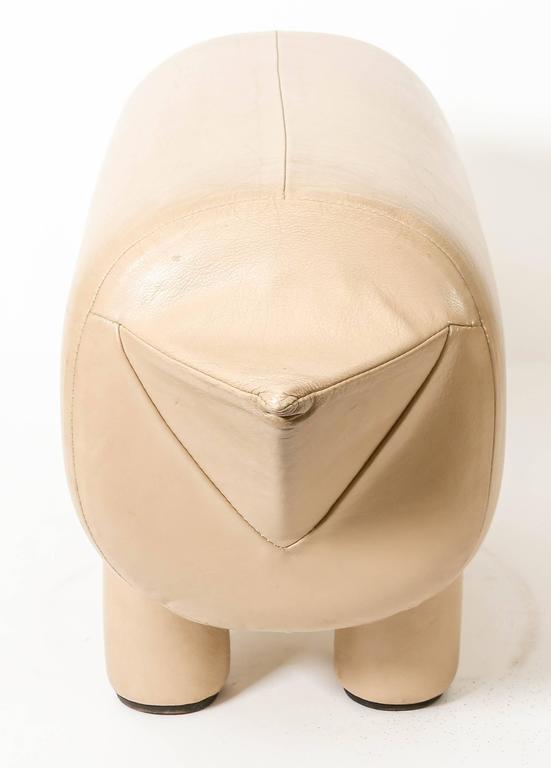 Leather Upholstered Pig Form Ottoman at 1stDibs