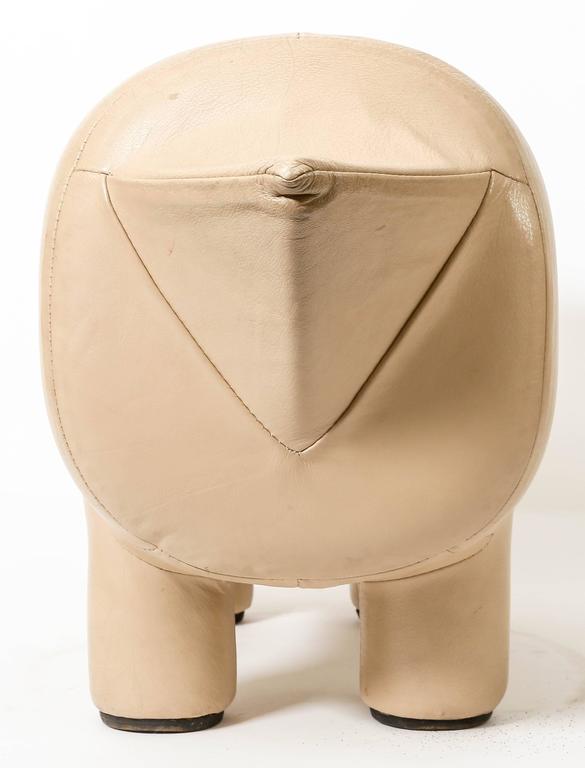 Leather Upholstered Pig Form Ottoman at 1stDibs