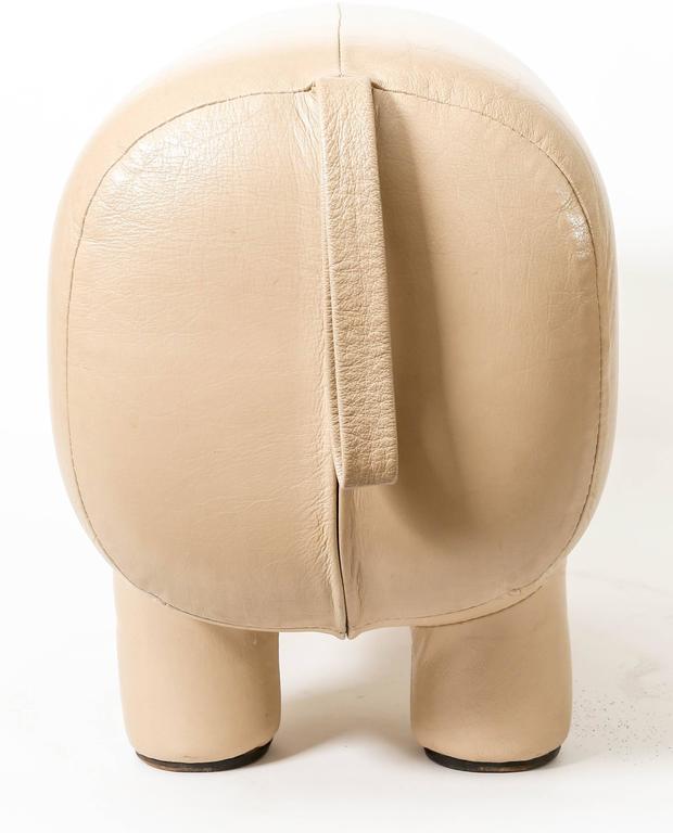 Leather Upholstered Pig Form Ottoman at 1stDibs