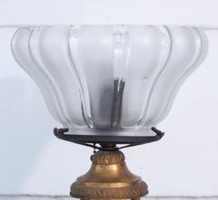 Pair of Gilt Bronze and Patinated Bronze Lamps with Three Graces