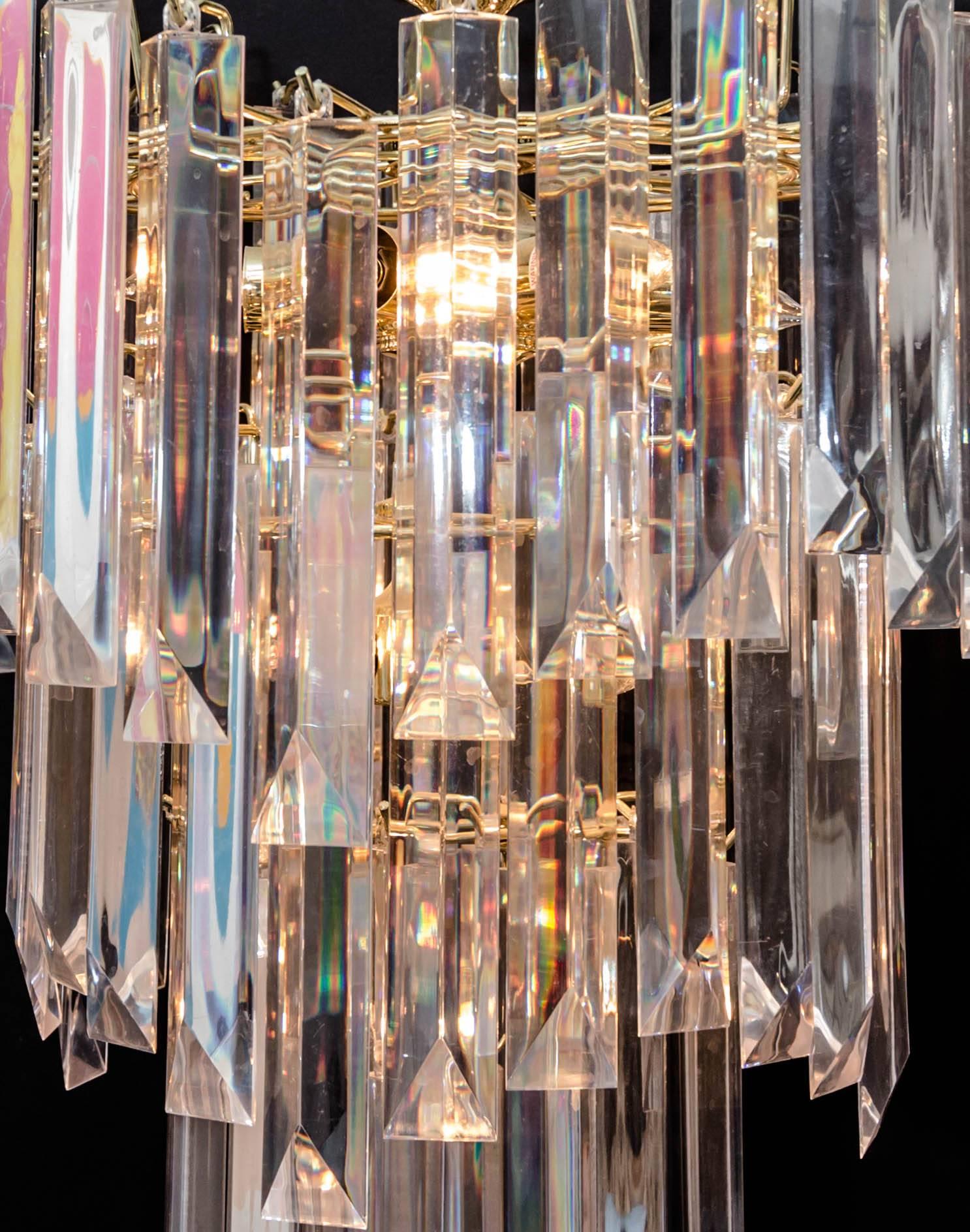 Attractive mid-century Lucite chandelier