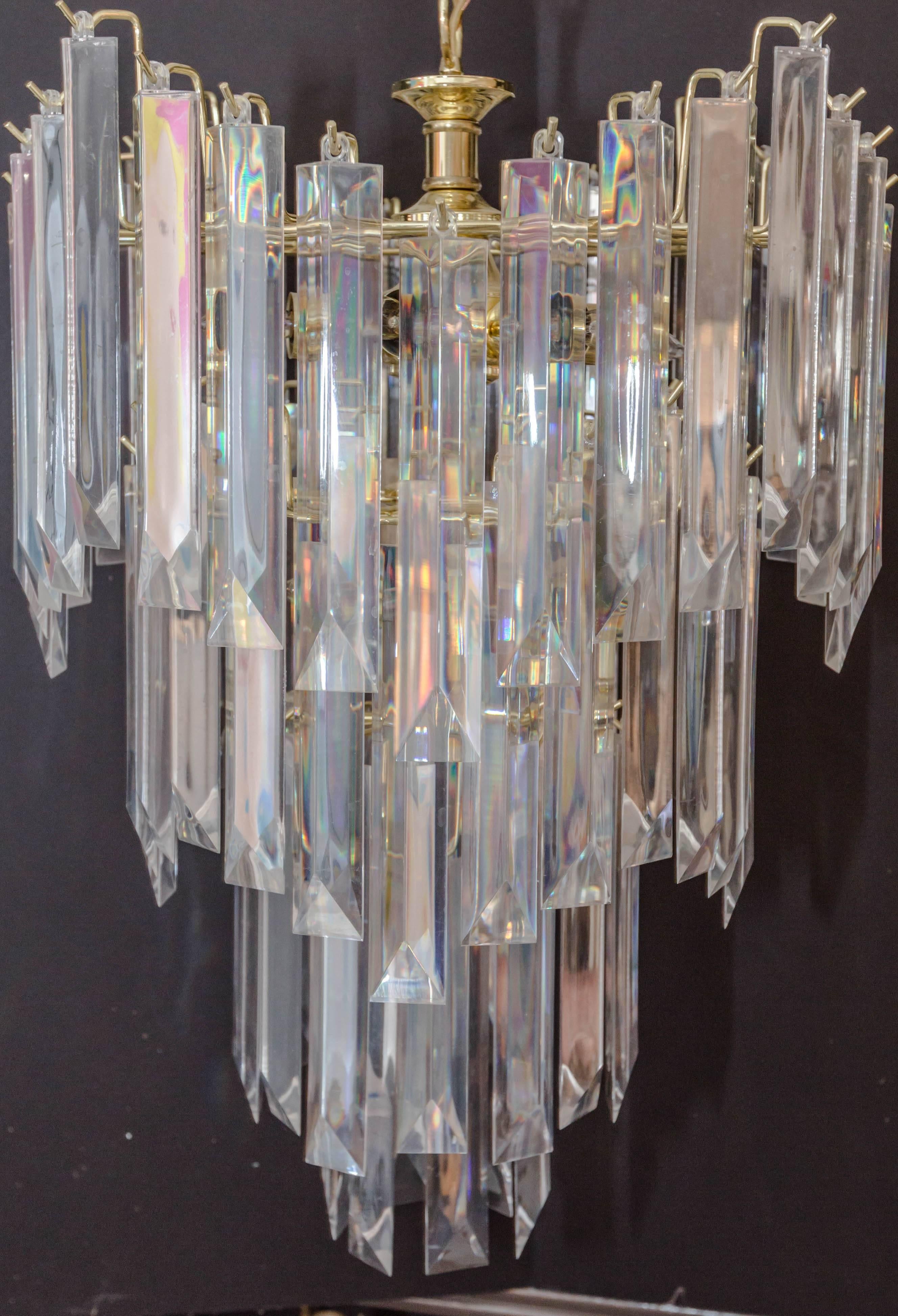 Mid-20th Century Mid-Century Lucite Chandelier For Sale
