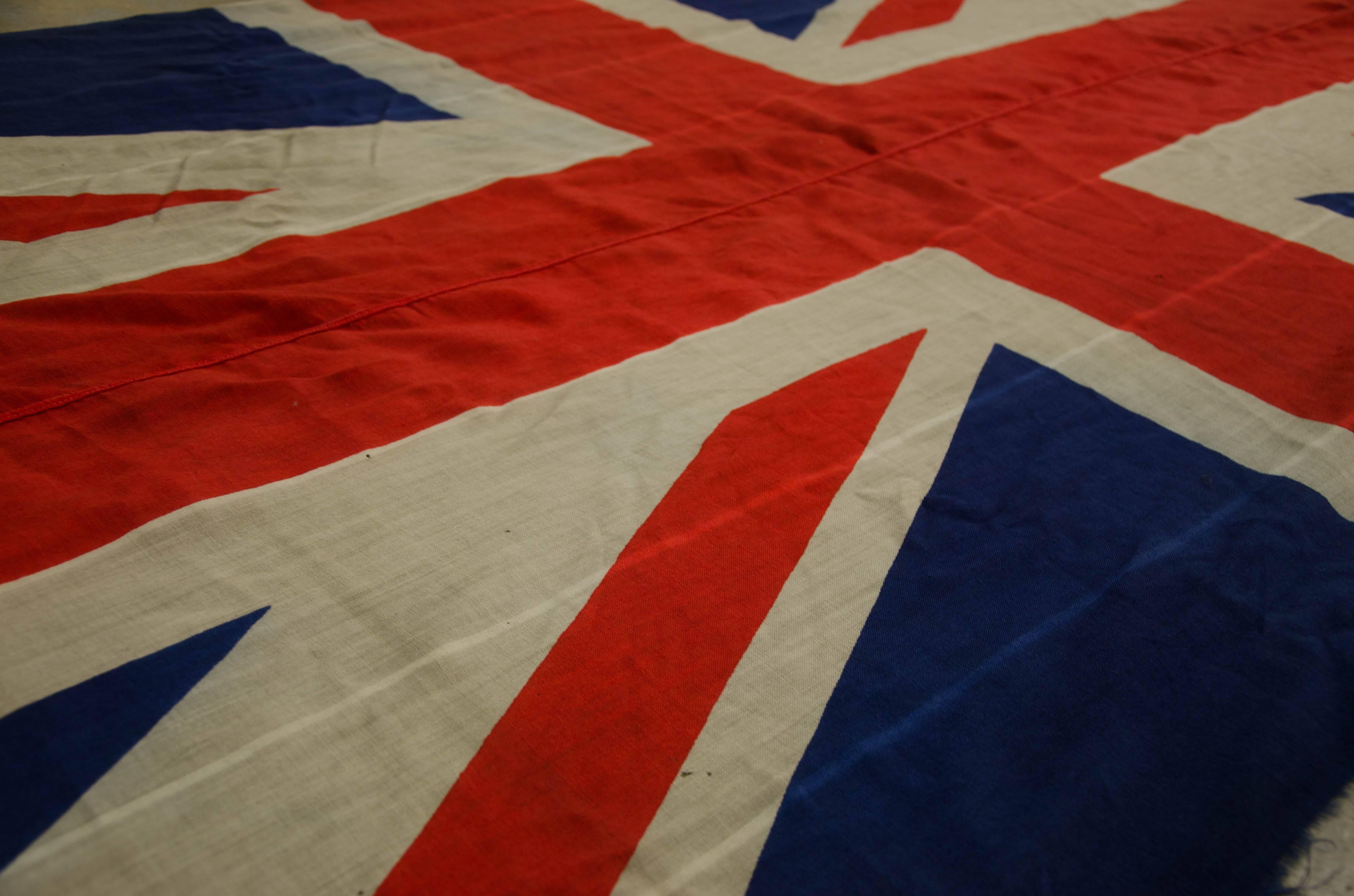 A fine example of an early 19th century Union Jack Flag British naval flag,
circa the 1840s.