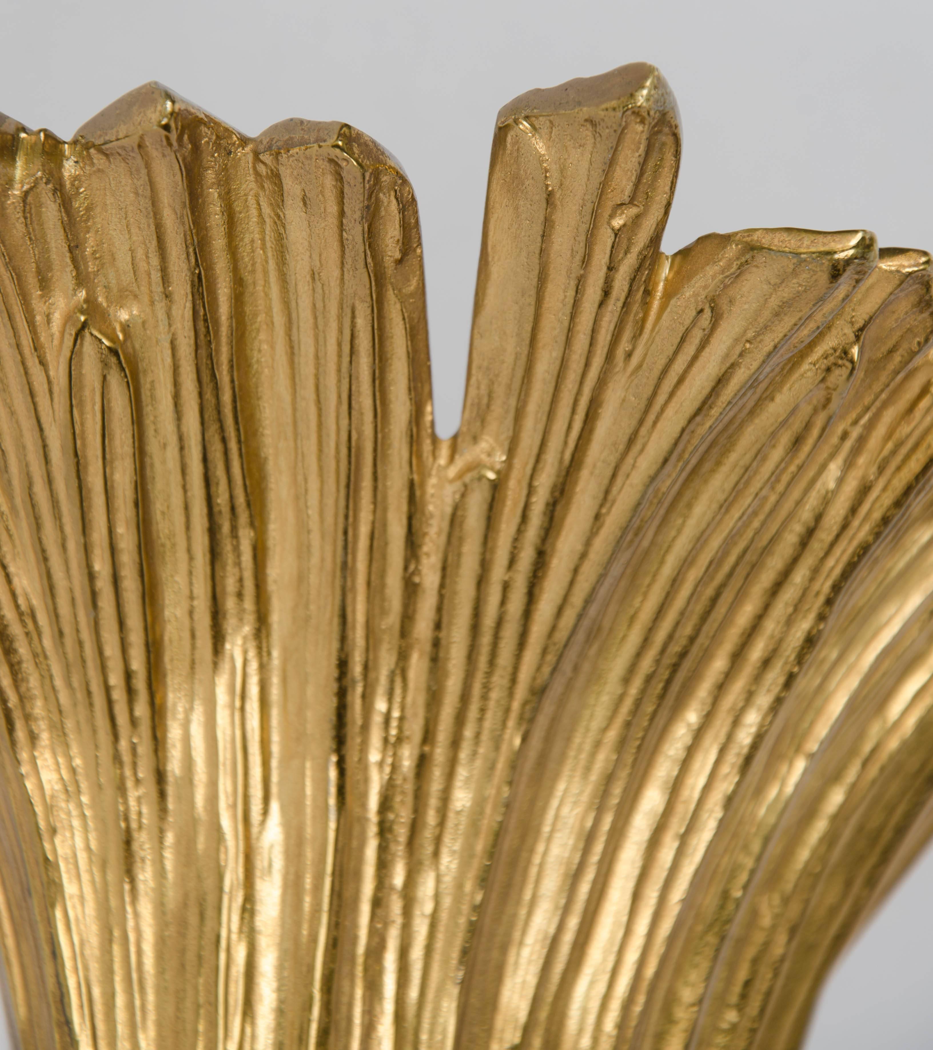Gilt set of 3 Maison Charles Cascade sconces