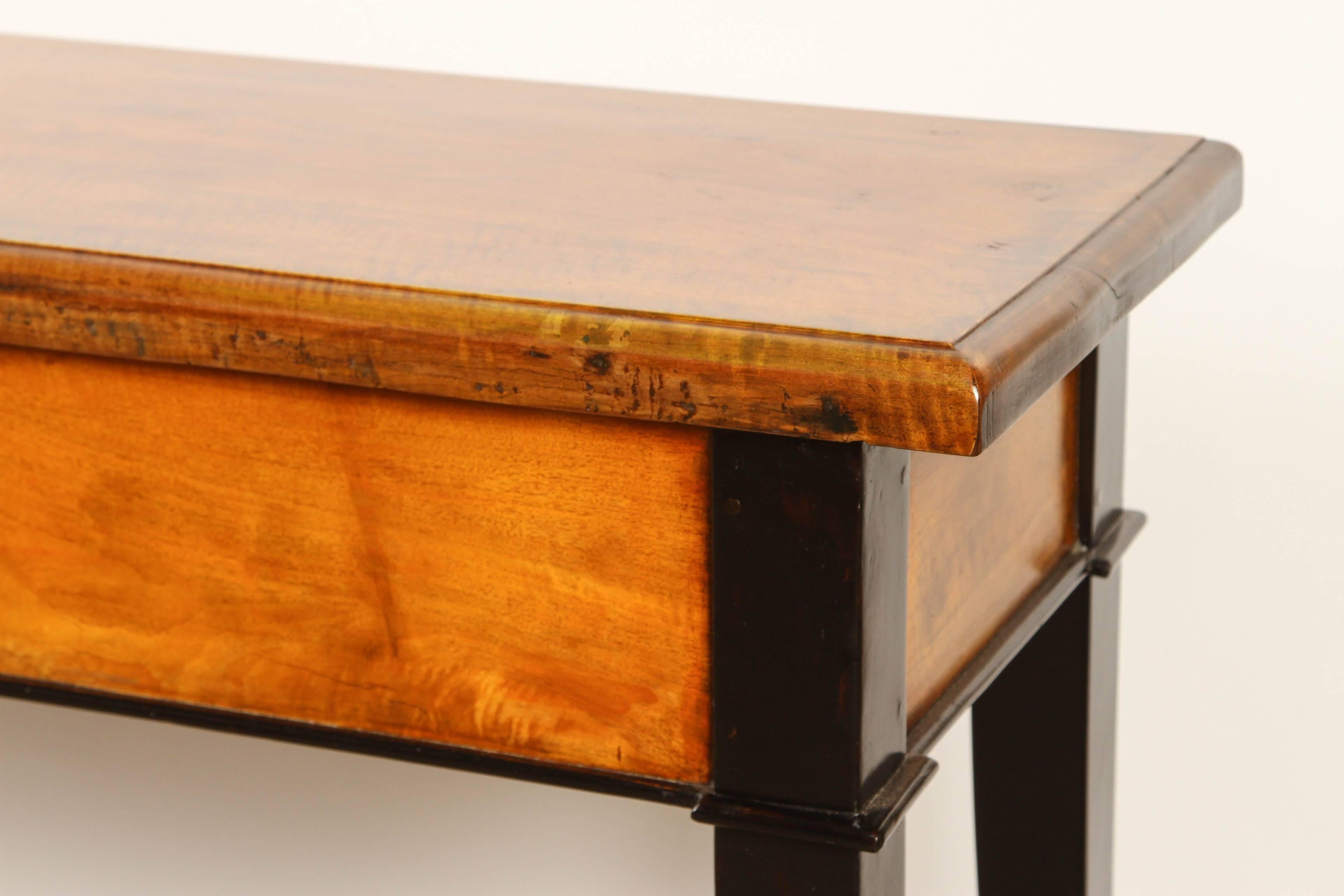 French Colonial Vietnamese Tigerwood Console In Good Condition In San Marino, CA