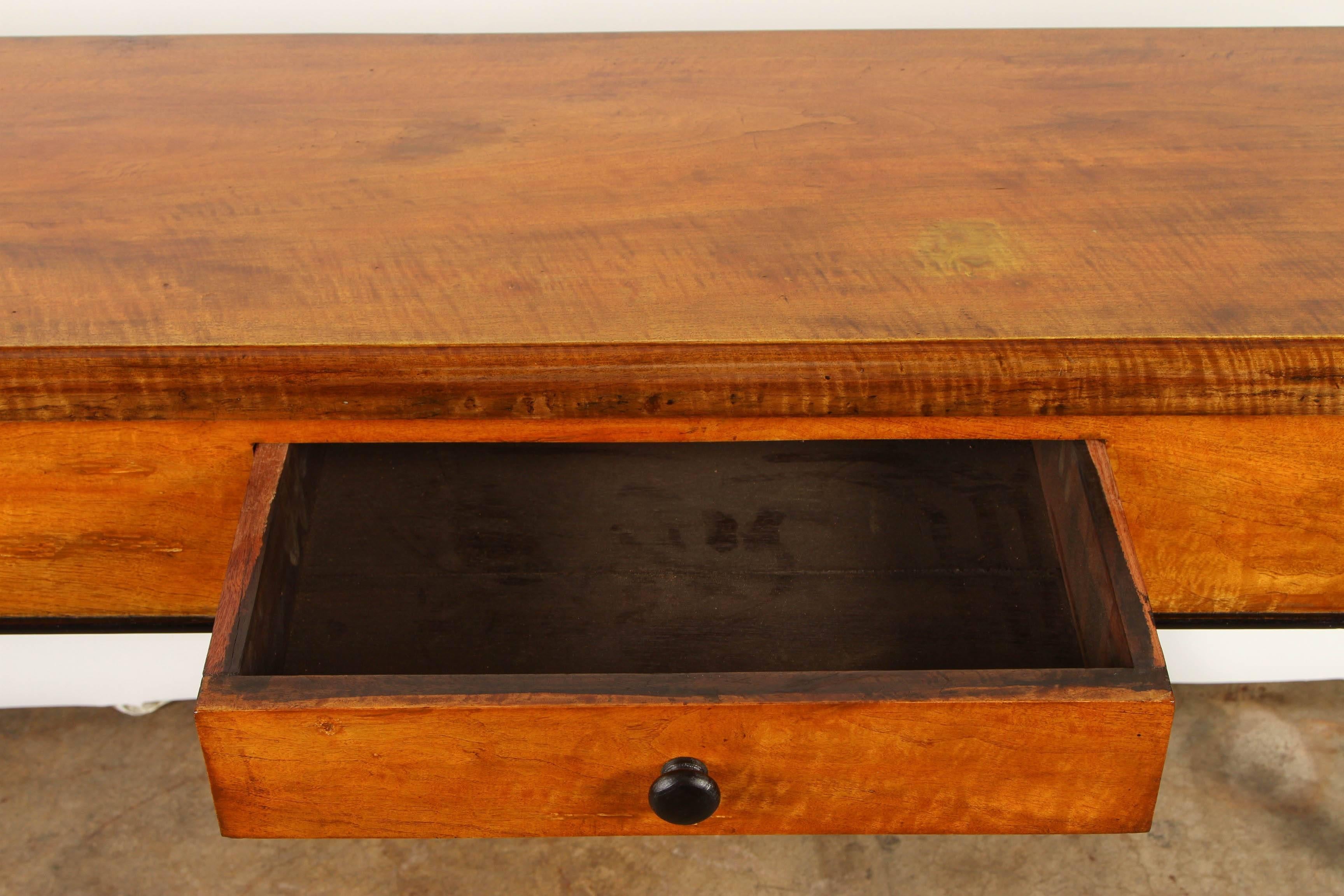 Wood French Colonial Vietnamese Tigerwood Console