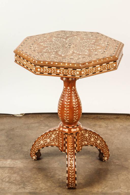 Inlaid Indian Side Table at 1stDibs