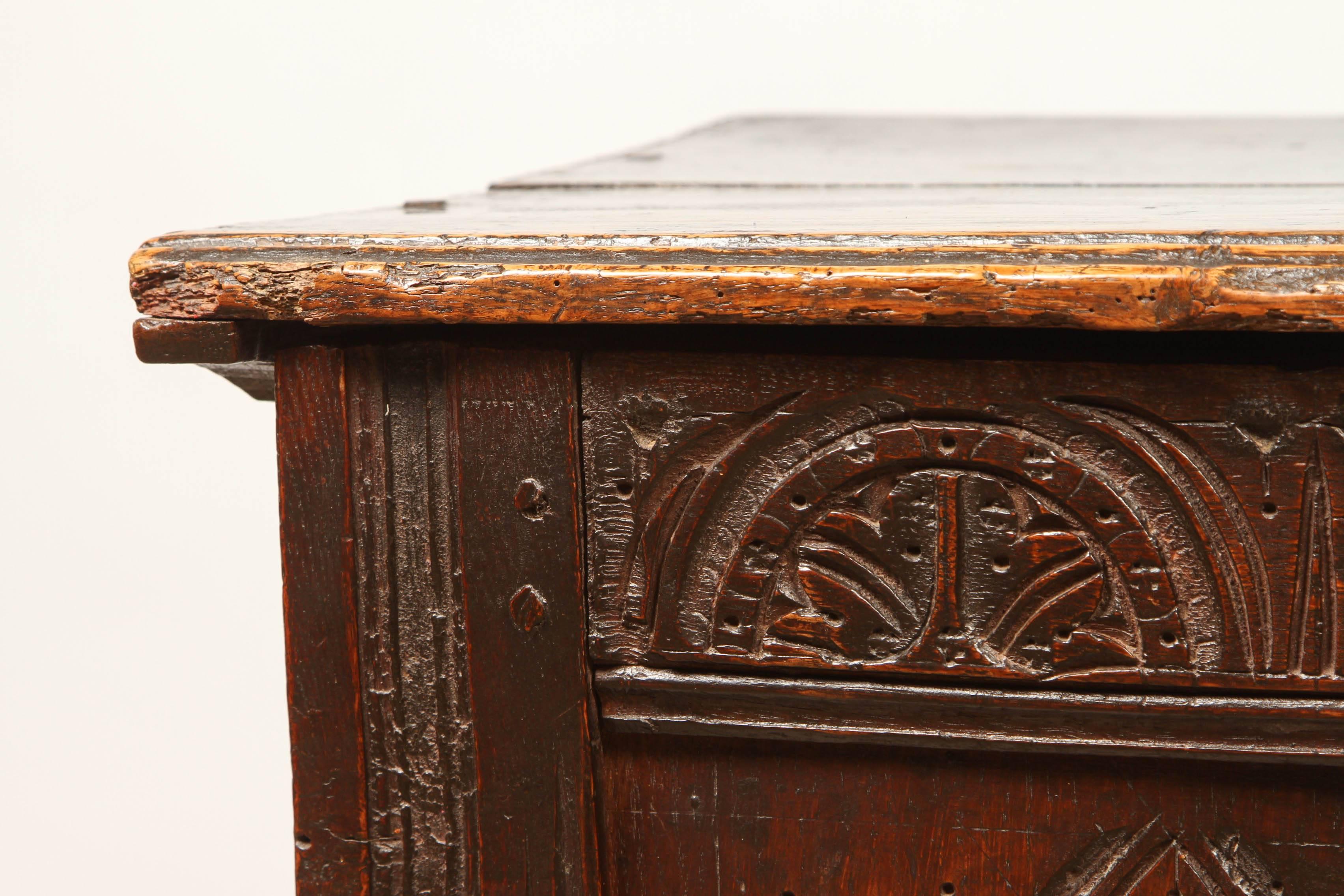 18th Century and Earlier Jacobean Oak Coffer