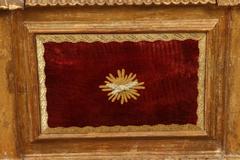 Italian Blanket Box with Red Velvet Upholstery