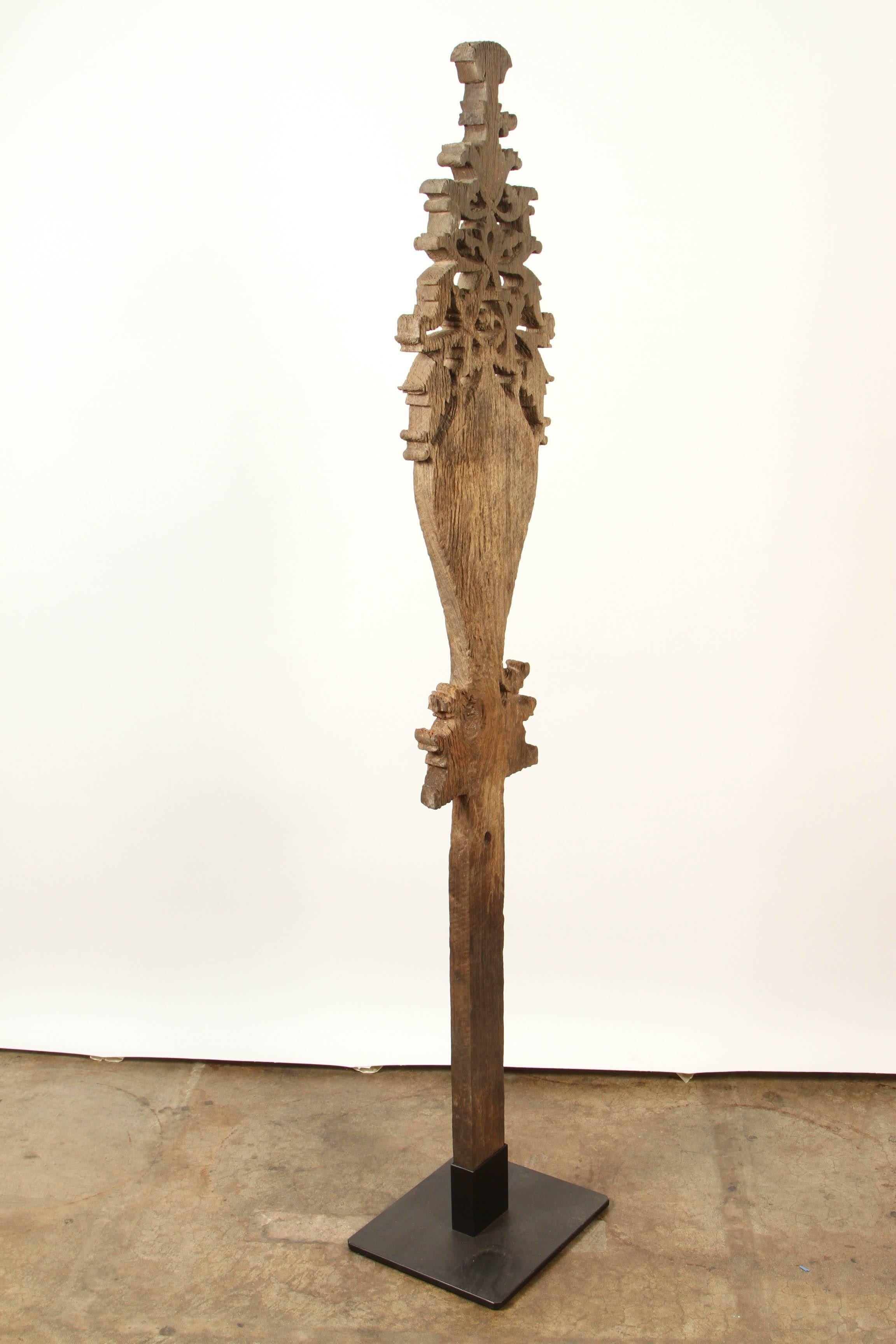 20th Century Indonesian Ironwood Roof Finial