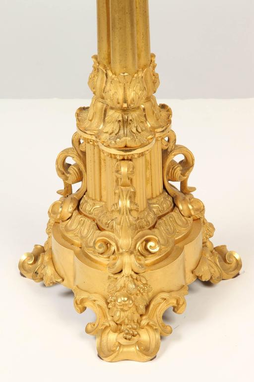 Pair of Large Gilt Bronze Candelabra For Sale at 1stDibs large