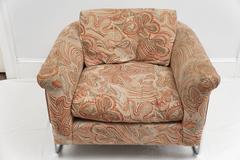 Pair of Chrome Baughman Lounge Chair with Ottoman