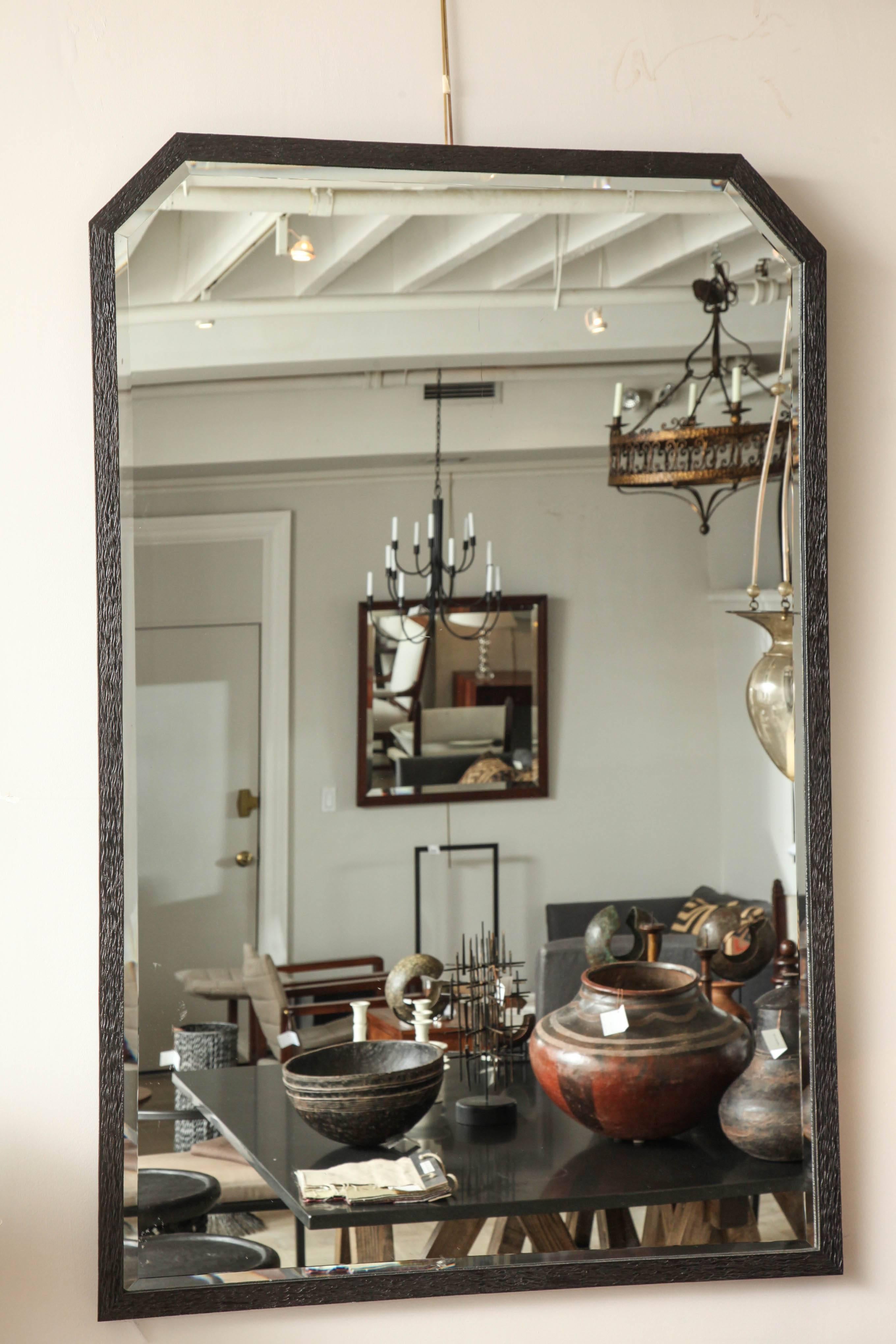 Midcentury Iron Rectangular Mirror In Excellent Condition In New York, NY