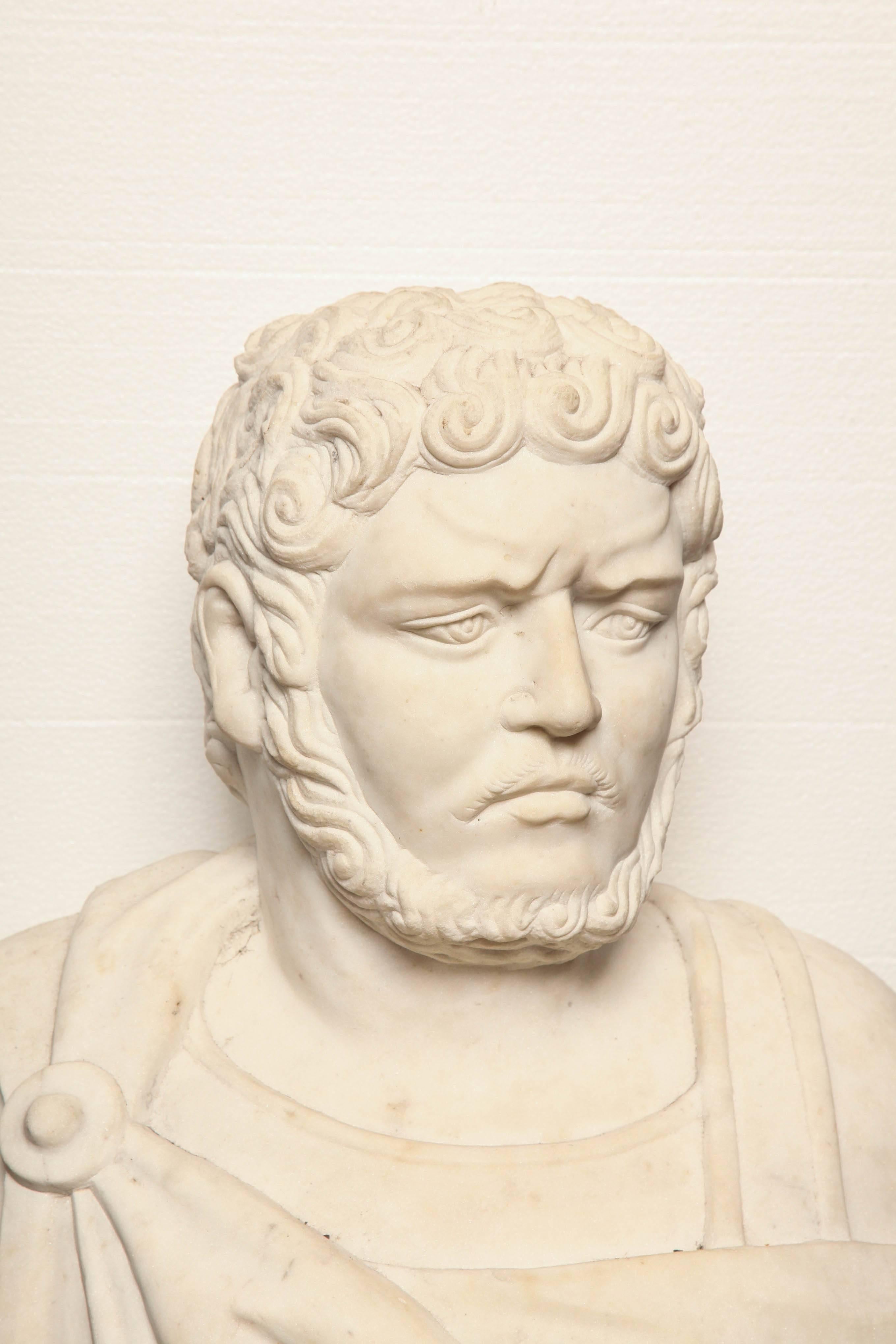 19th Century Italian Marble Bust, Possibly Caracalla