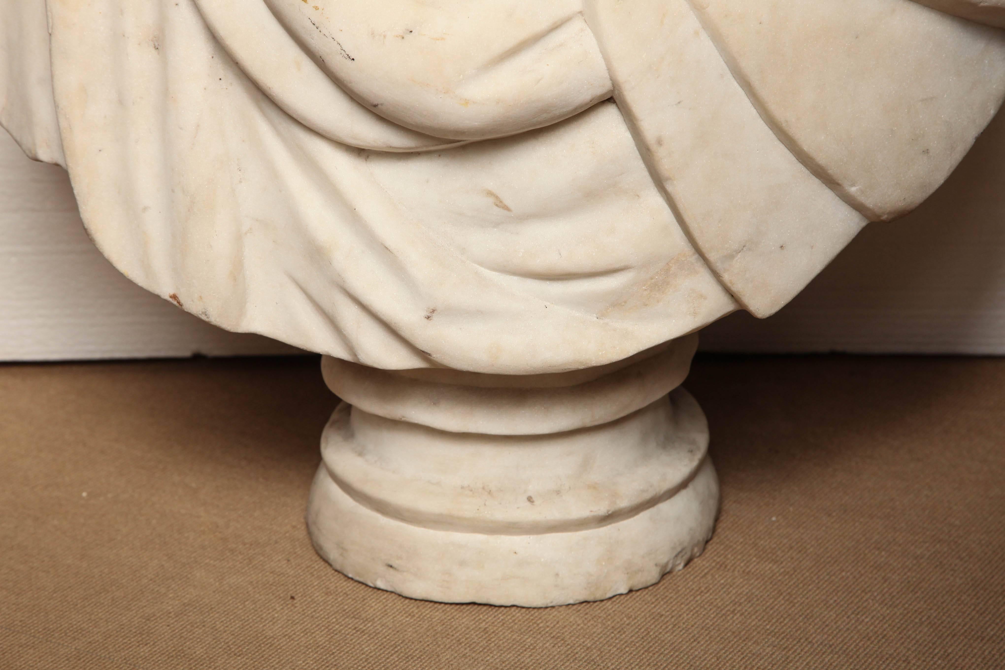 Statuary Marble 19th Century Italian Marble Bust