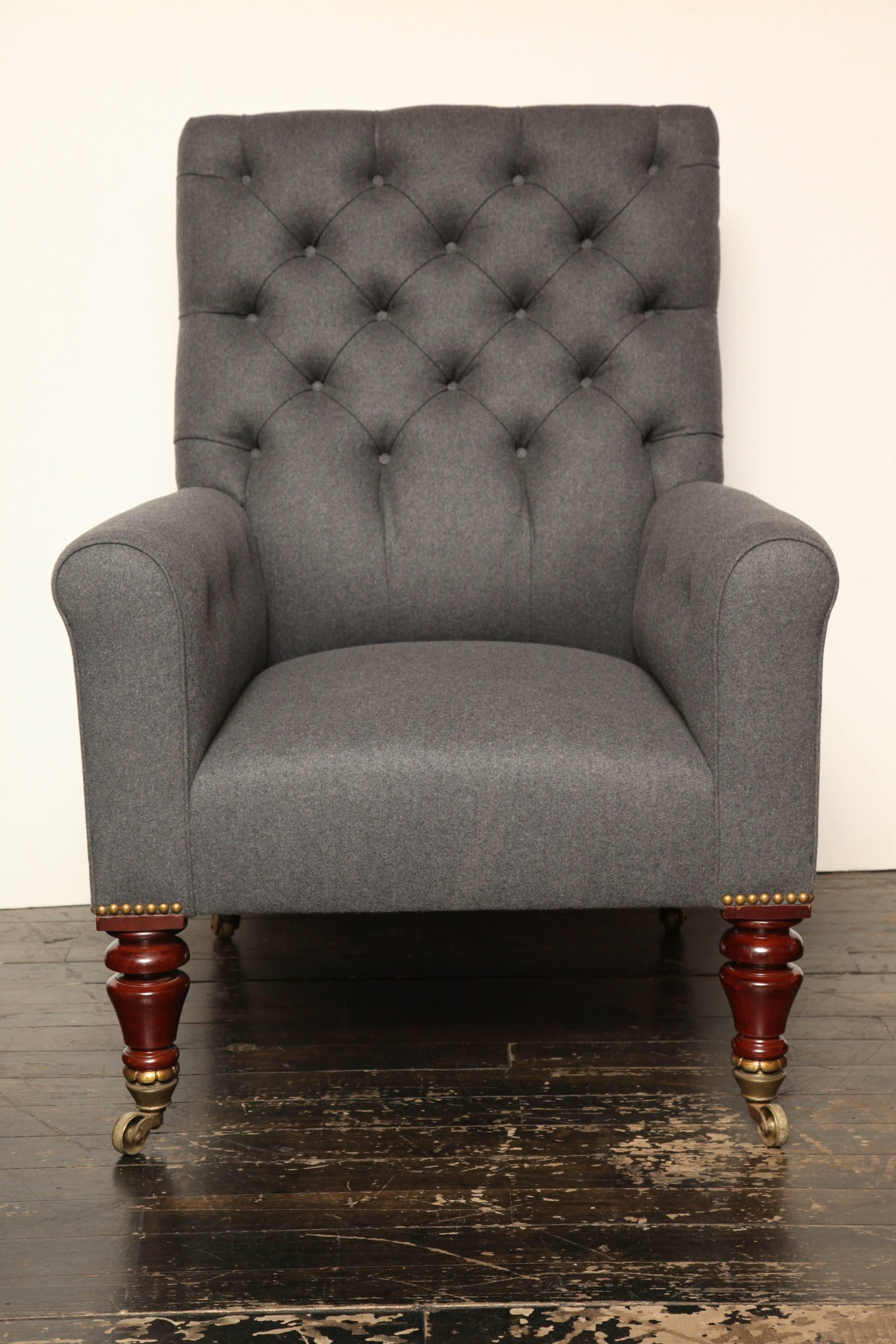 Exceptional 19th Century English, William IV Upholstered Armchair For Sale 4
