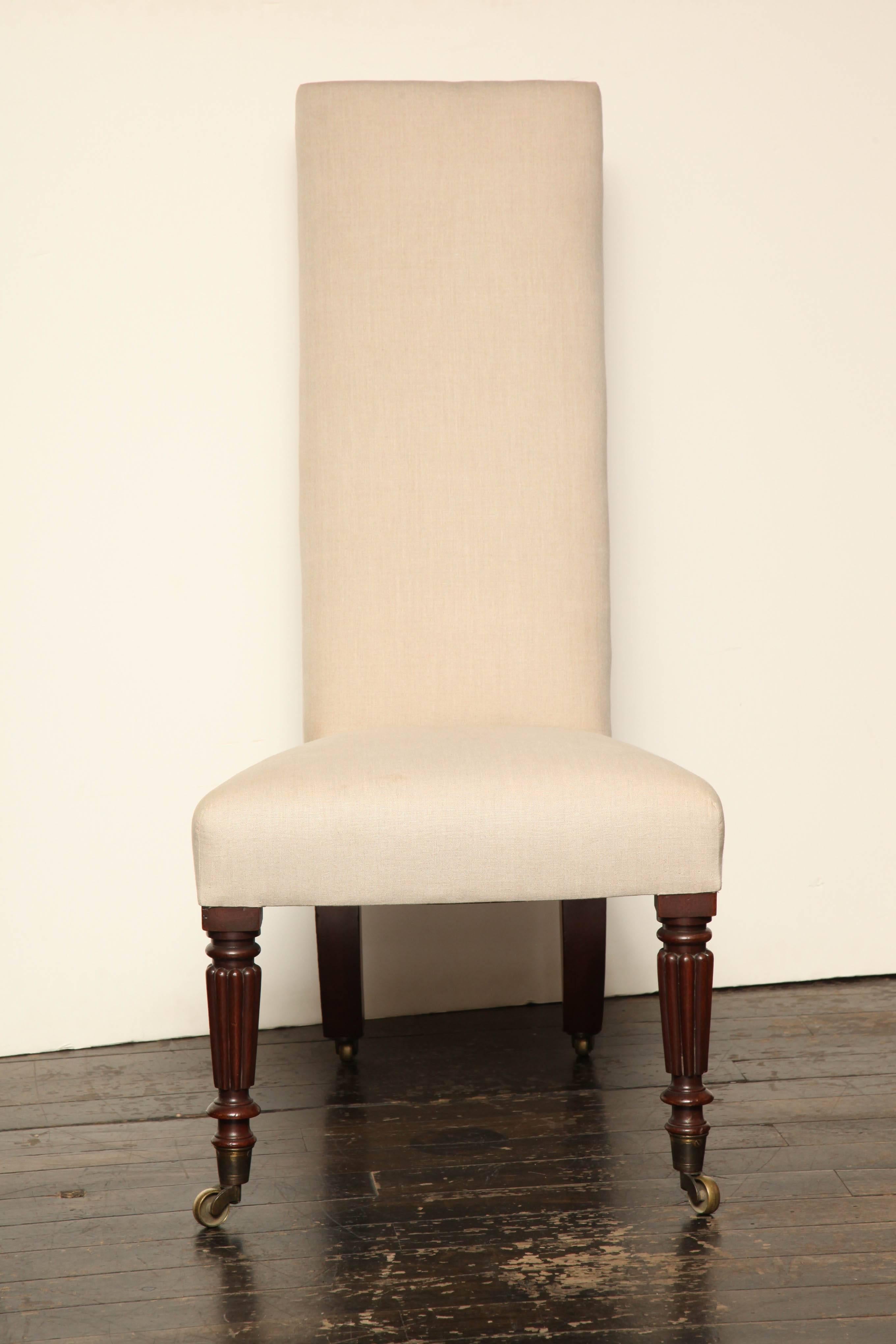 Mid-19th Century English Mahogany High Back Chair 4