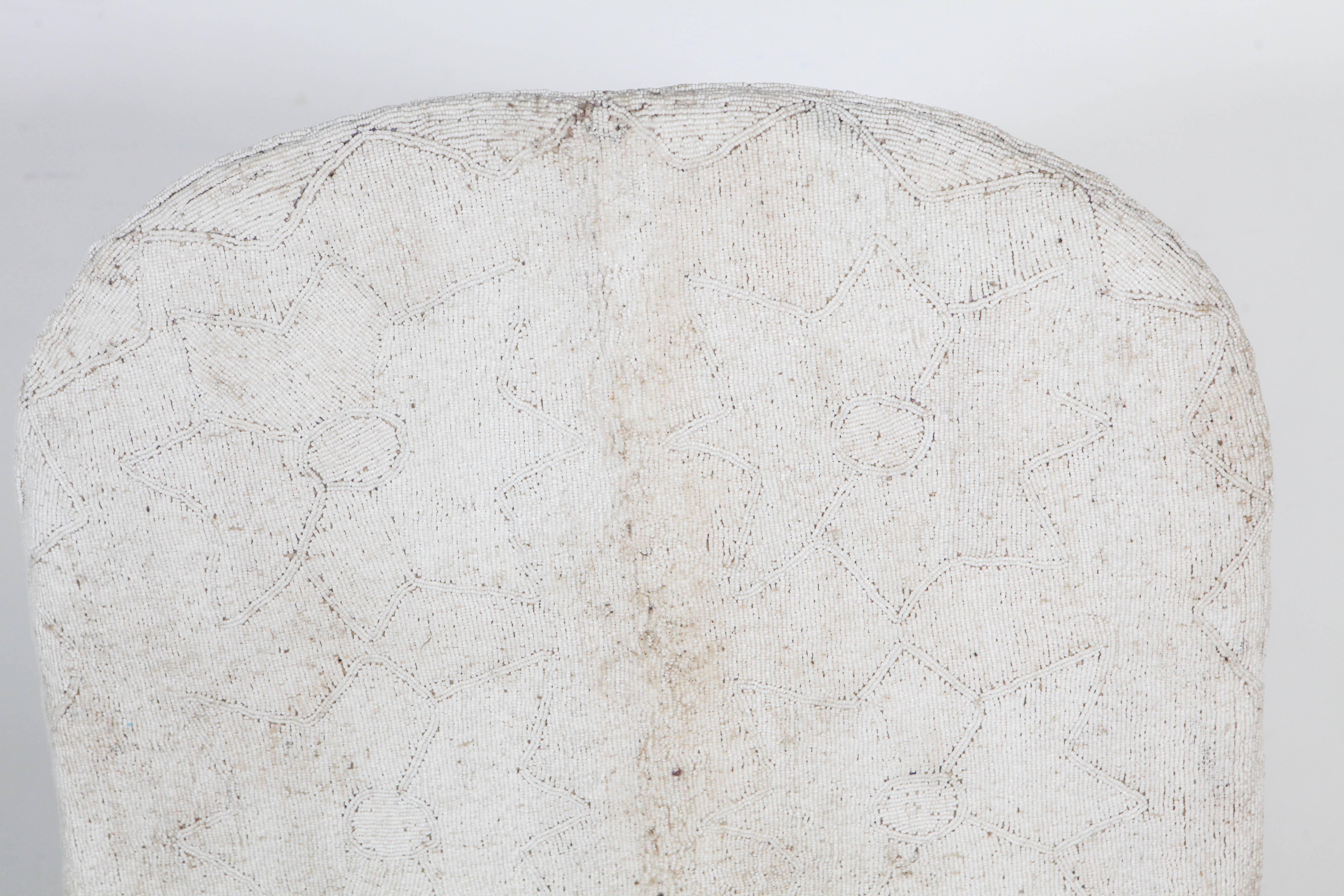 White African Beaded Yoruba Chair from Nigeria 2