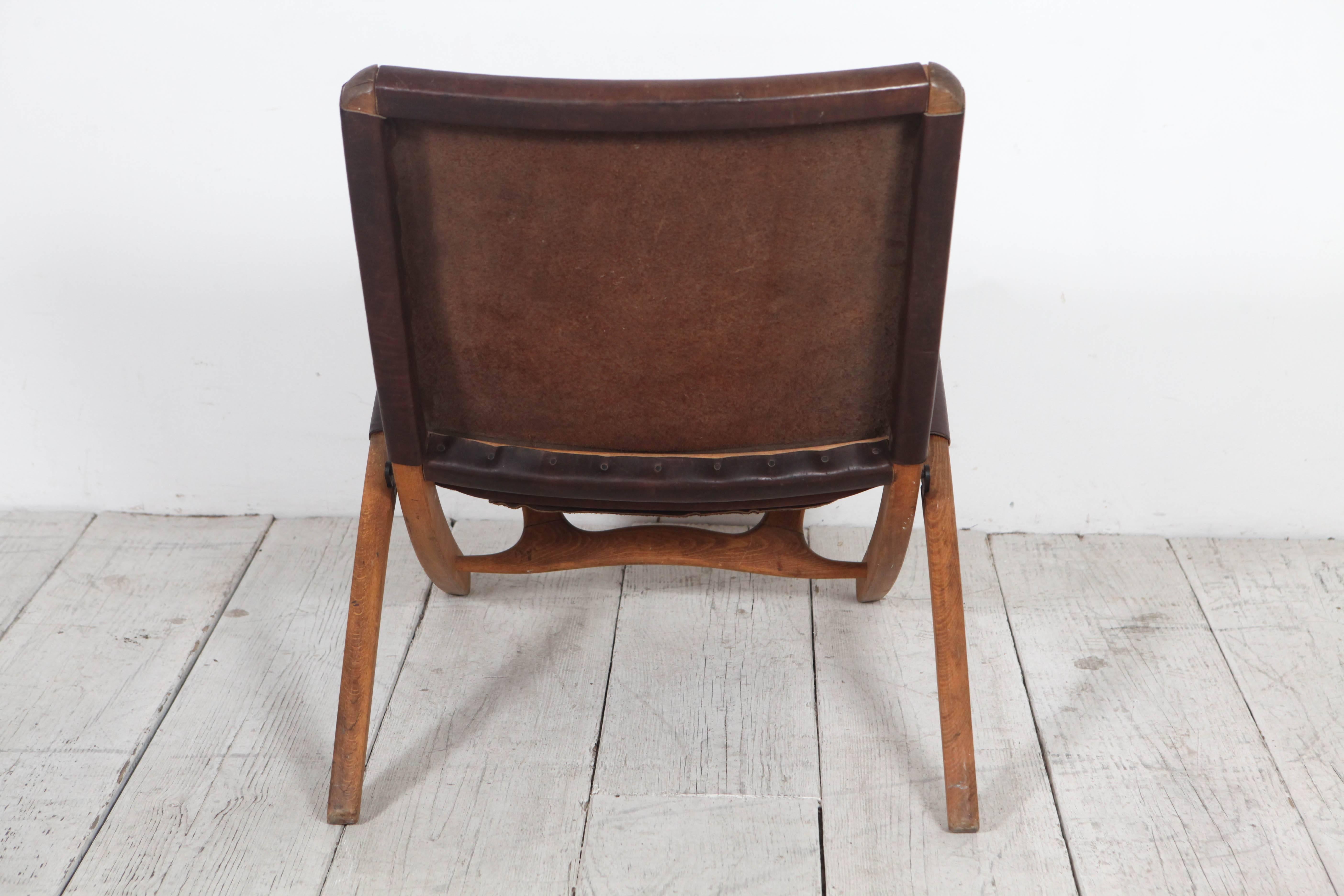 leather folding chair