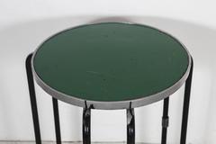Vintage Italian Curved Metal Round Tall Occasional or Side Table