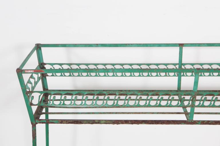 Vintage Italian Green Metal Plant Stand at 1stDibs