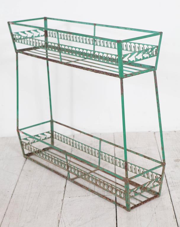 Vintage Italian Green Metal Plant Stand at 1stDibs