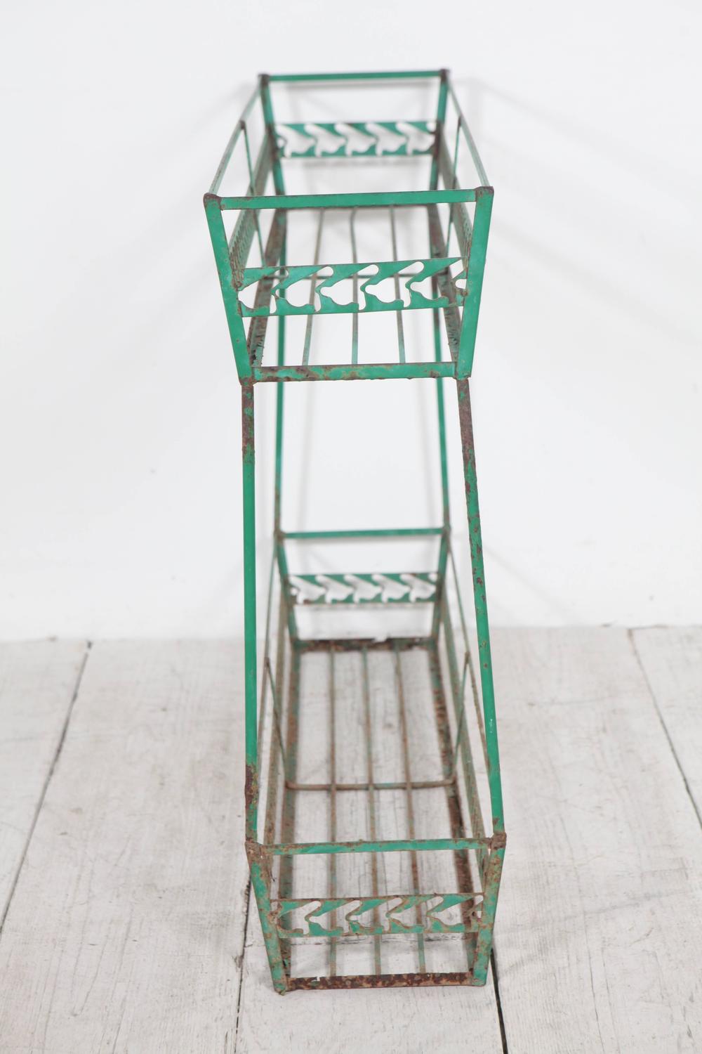 Vintage Italian Green Metal Plant Stand at 1stdibs