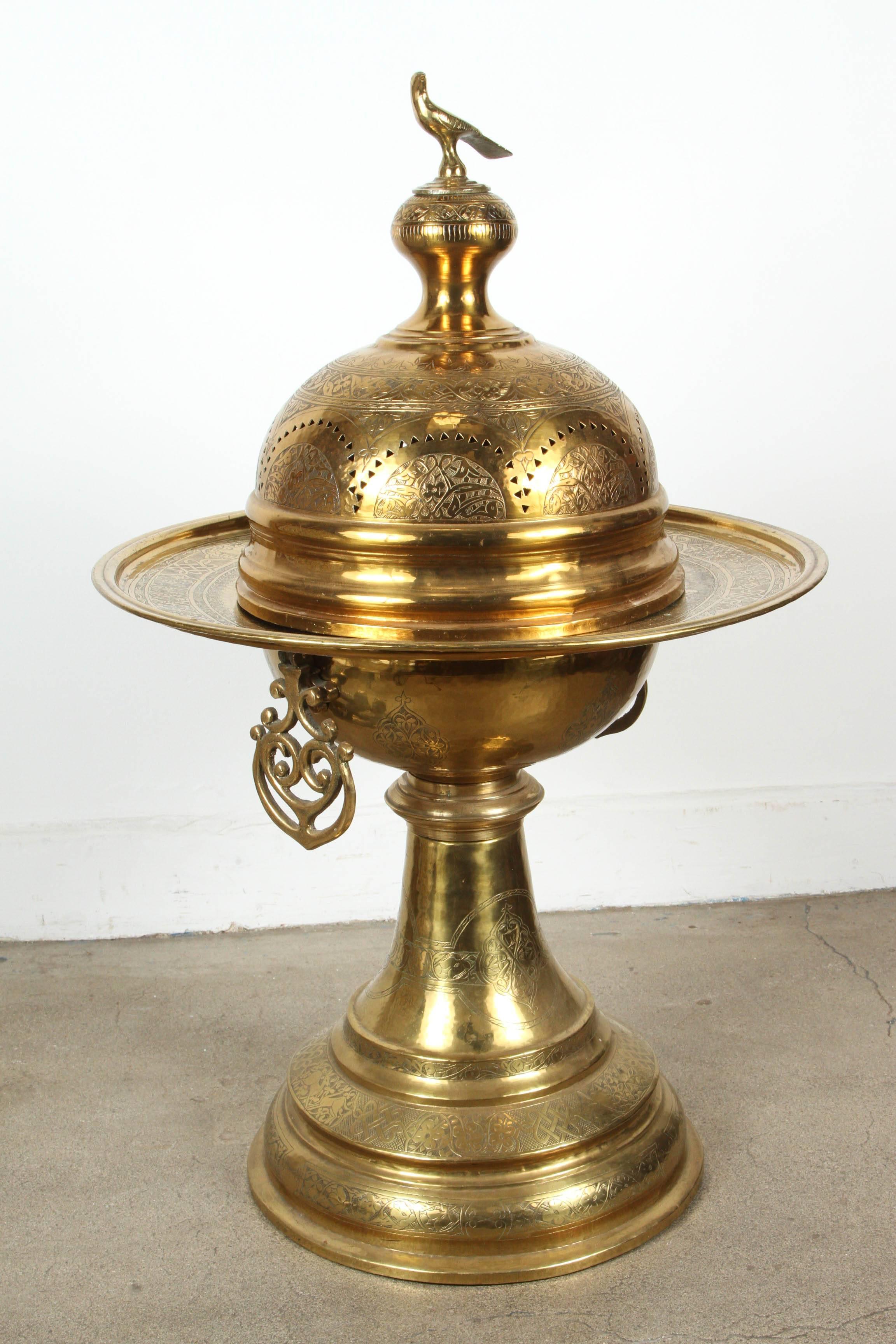 19th Century Turkish Moorish Brass Brasier 2