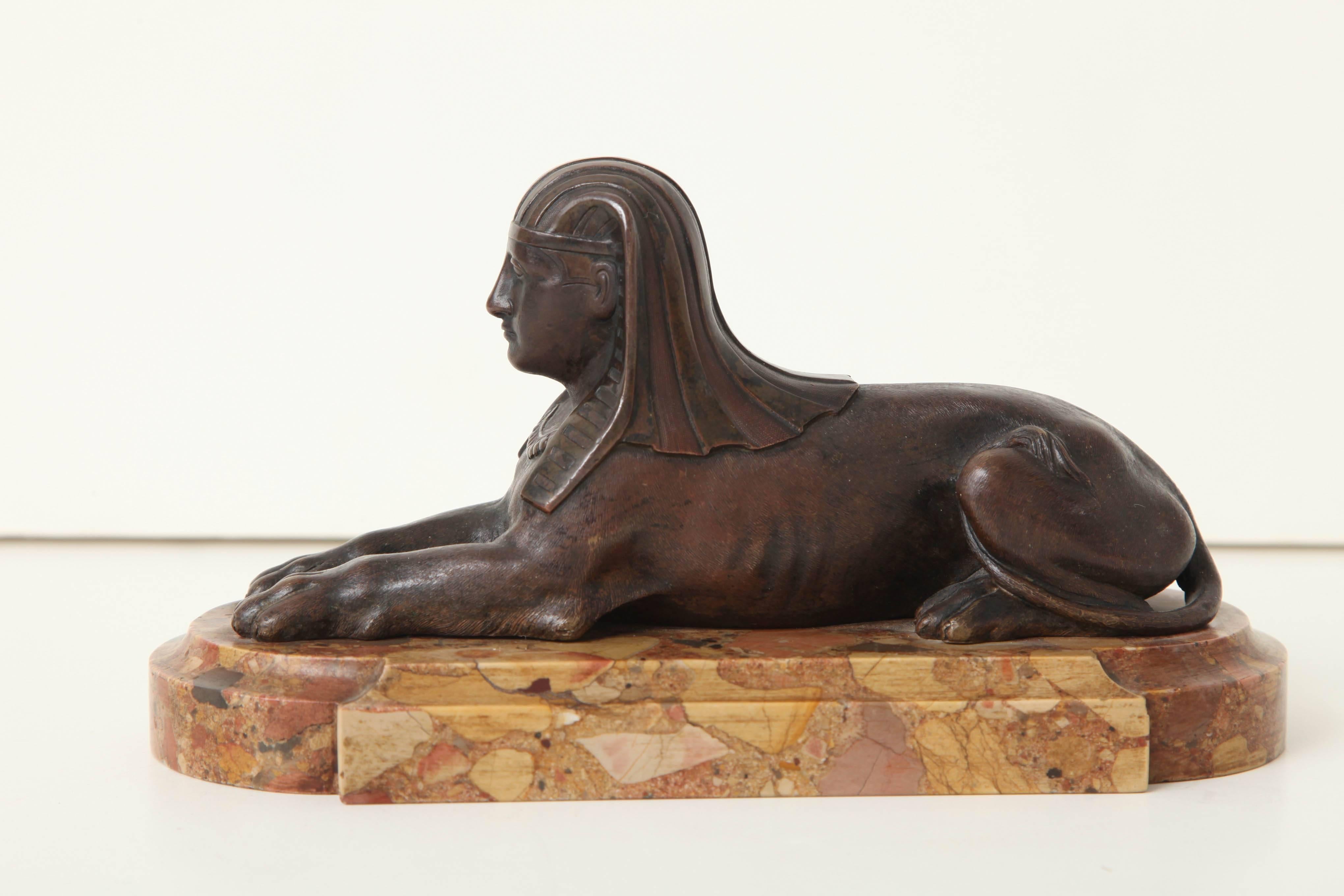 A Pair of Early 19th Century Bronze Sphinxes 3